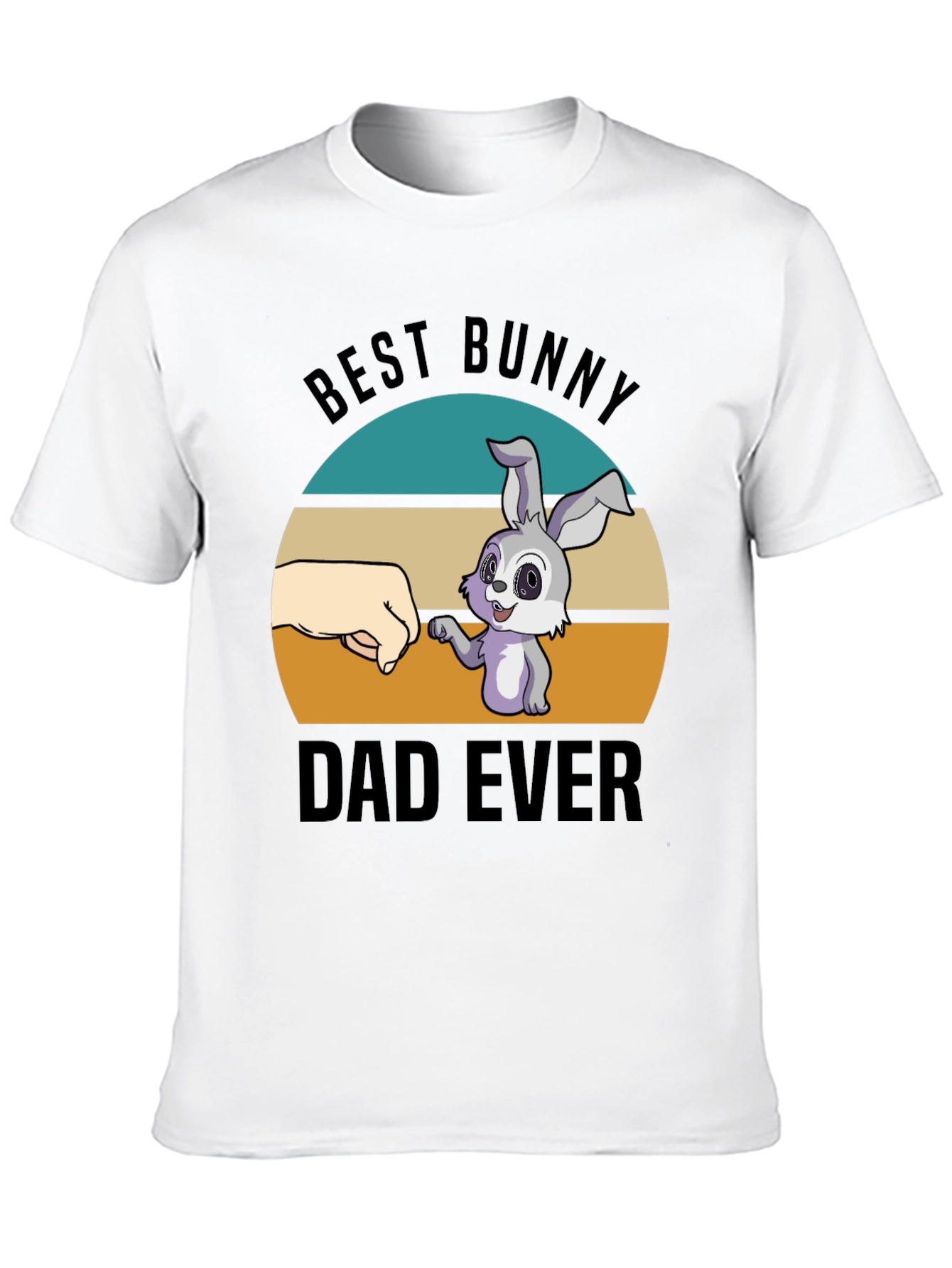 Black Best Bunny Dad Ever T-Shirt - Father's Day Tee view 10