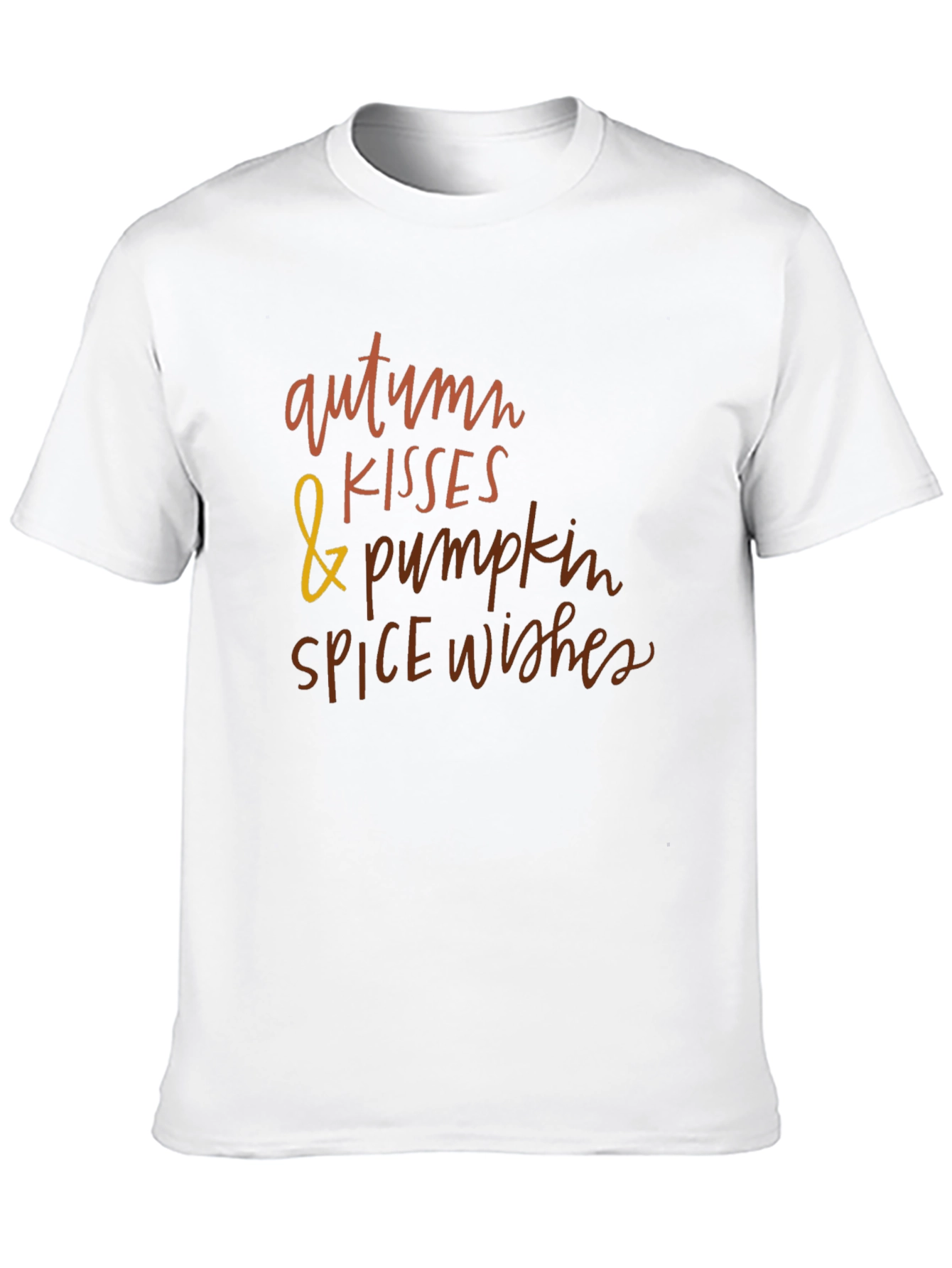 Black Autumn Kisses & Pumpkin Spice Wishes T-Shirt view 10