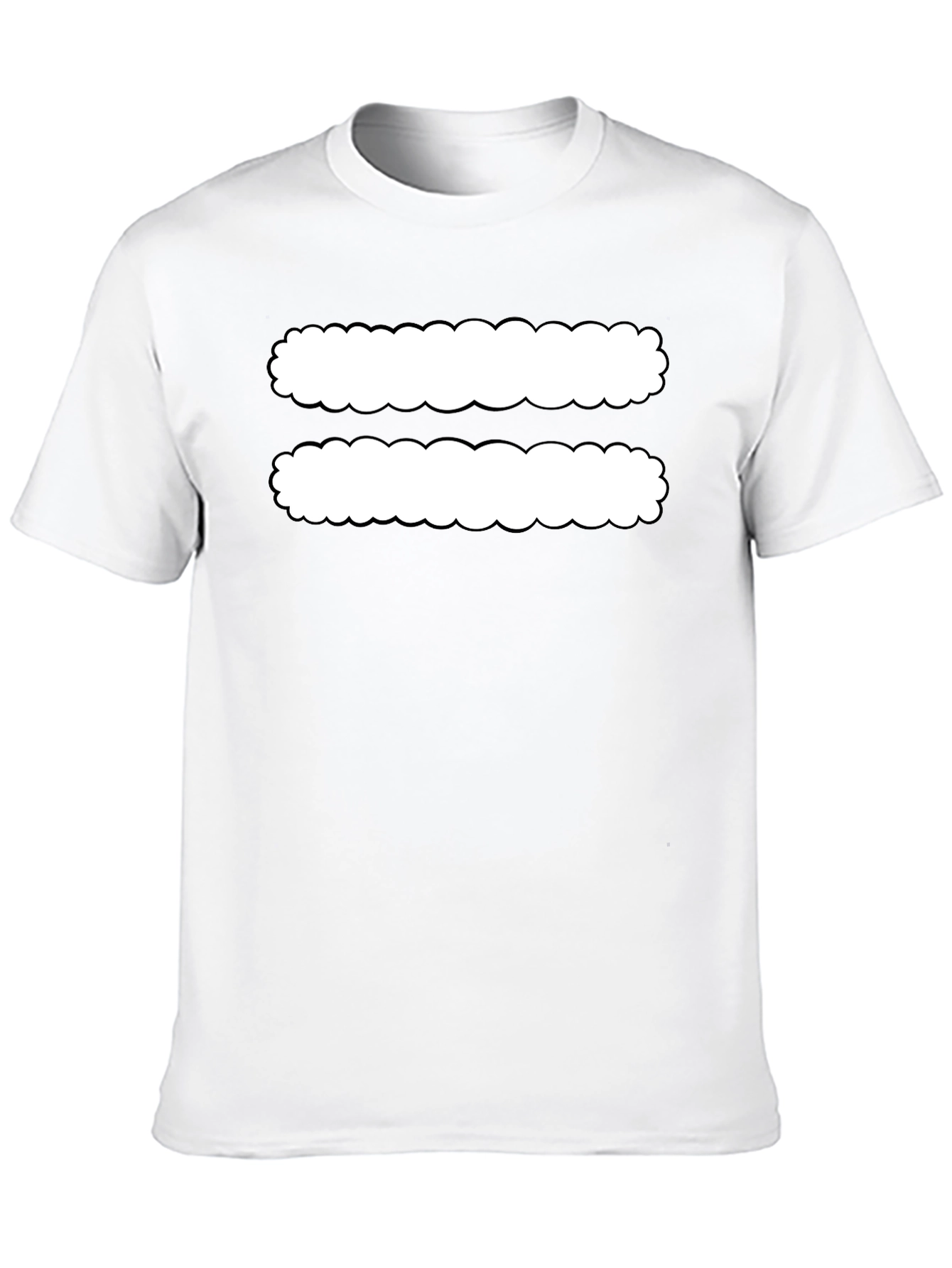 Black Black T-Shirt with White Equals Sign Design view 10