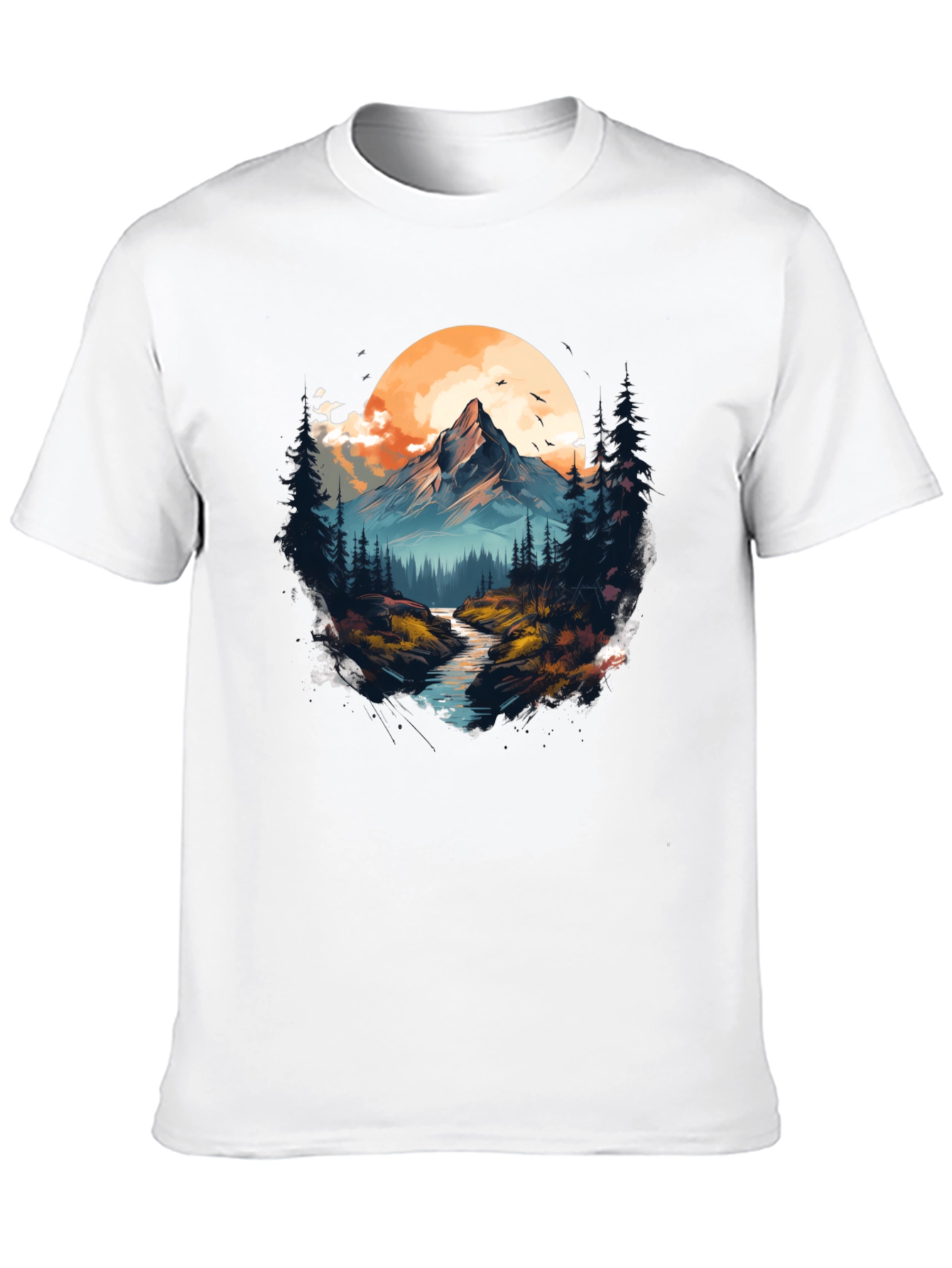 Black Mountain River Graphic T-Shirt - Nature Lover's Tee view 10