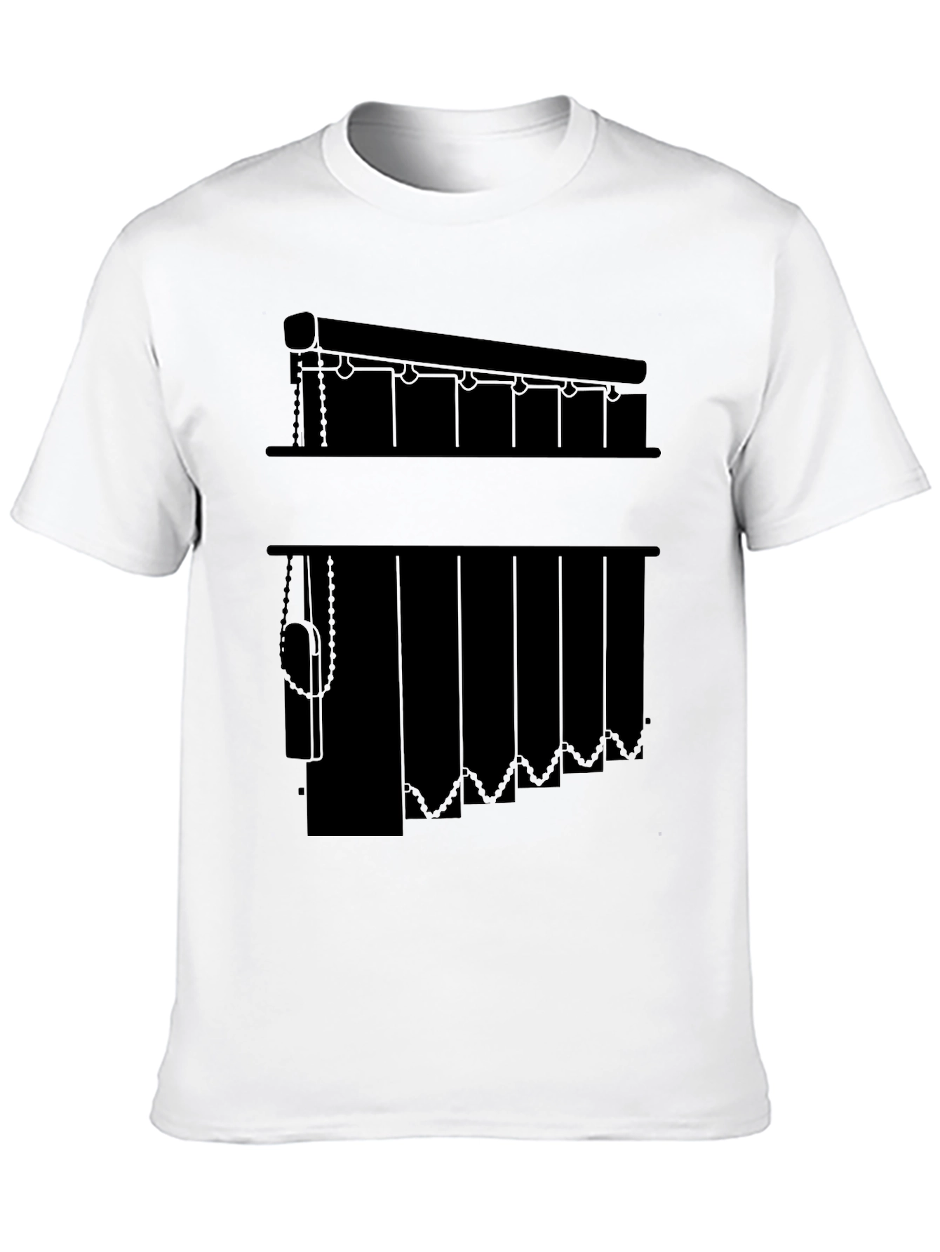 Black Vertical Blinds Graphic Tee - Novelty Window Covering Shirt view 10