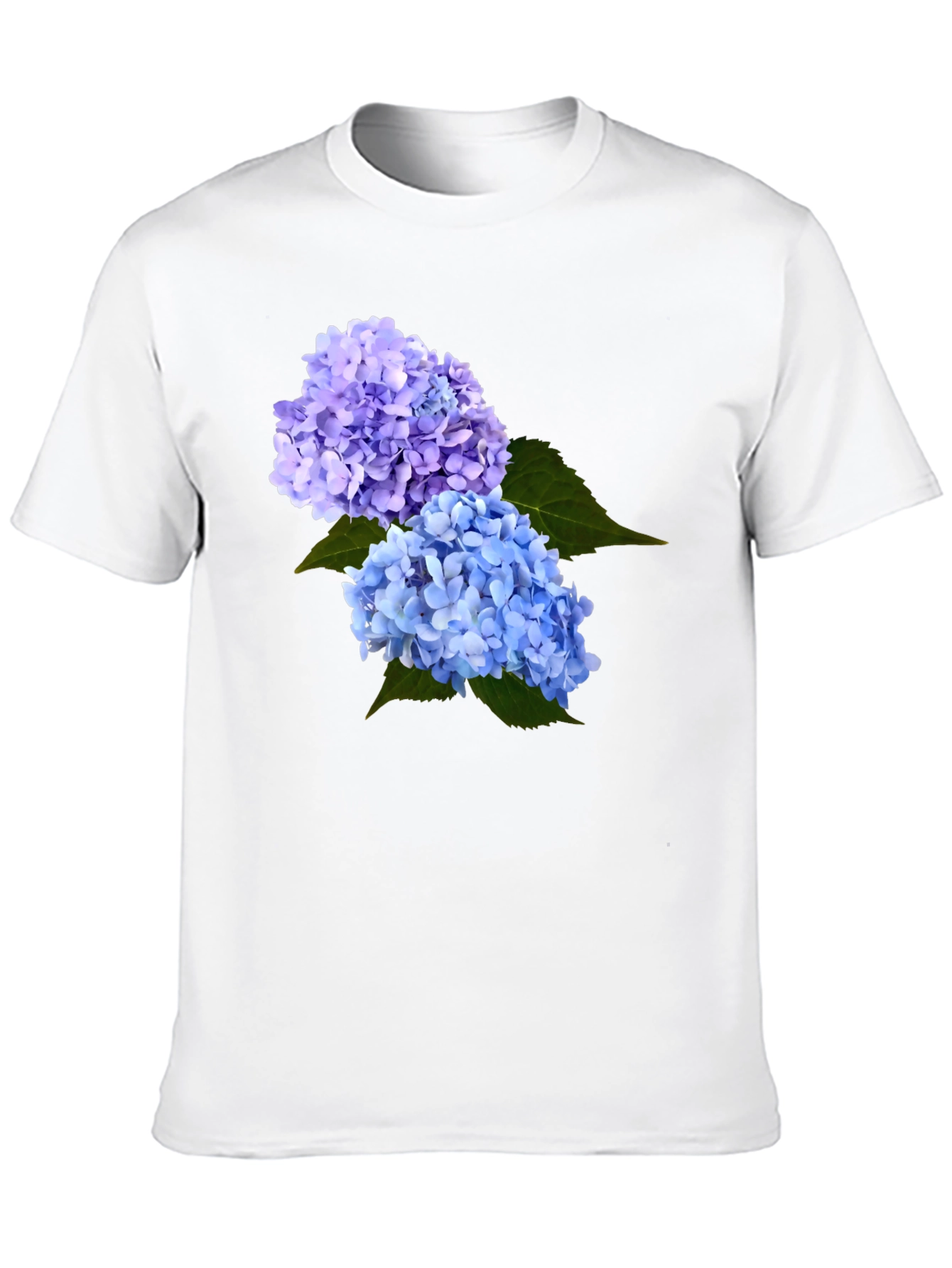 Black Floral Hydrangea T-Shirt - Stylish Mens Tee view 10