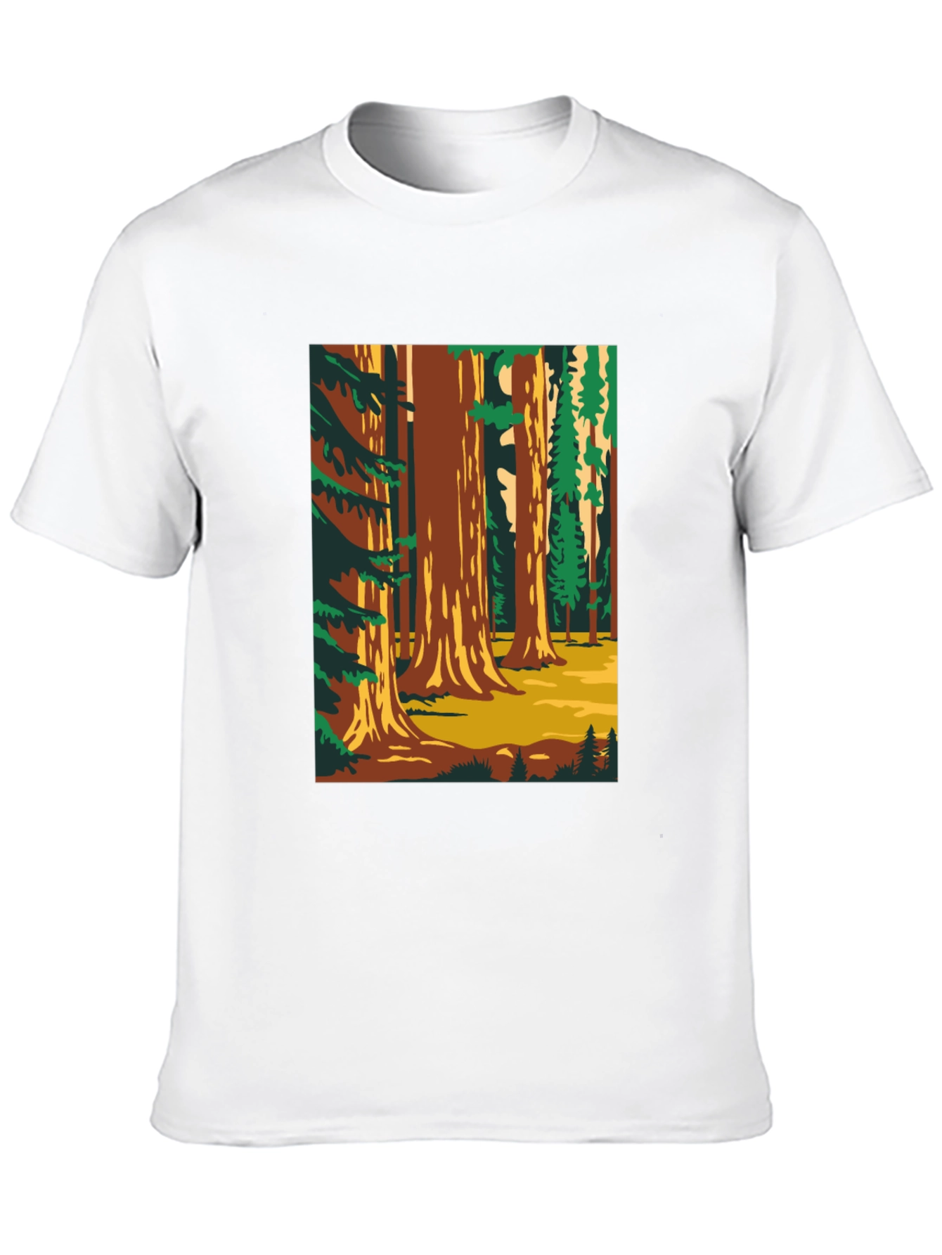 Black Sequoia Forest Graphic T-Shirt - Nature Lover Tee view 10