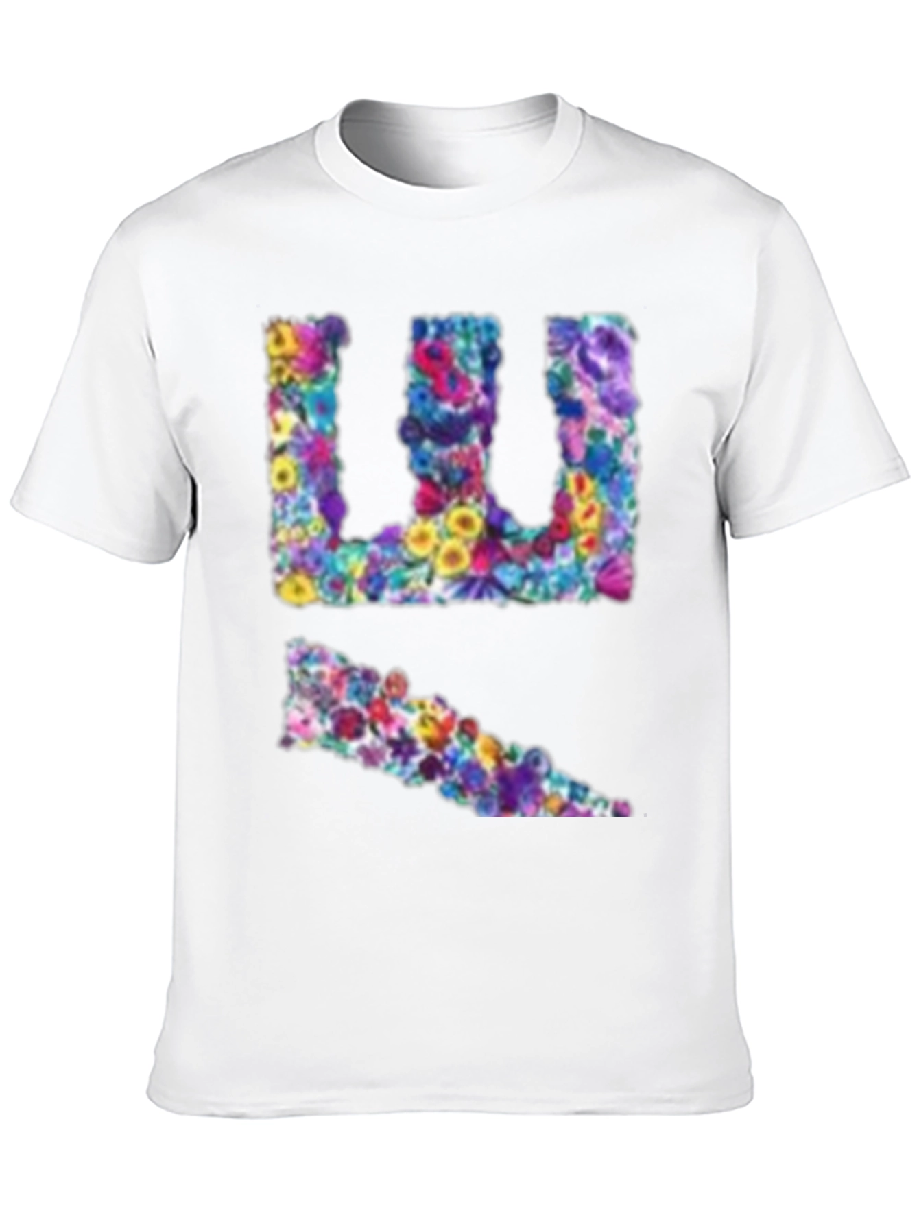 Black Floral Initial T-Shirt - Stylish Custom Tee view 10