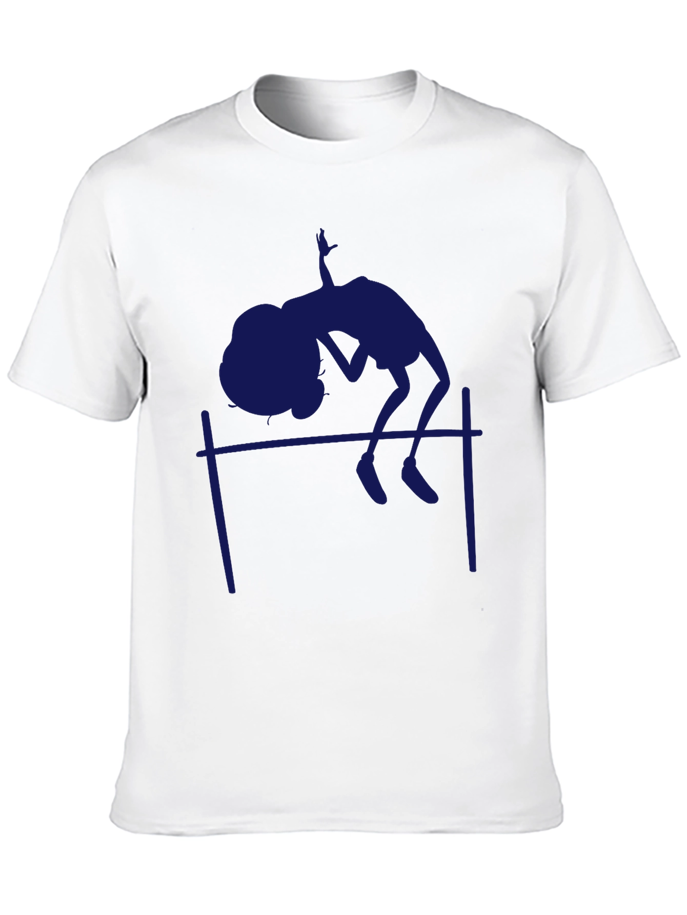 Black High Jump Graphic Tee - Athlete Silhouette T-Shirt view 10