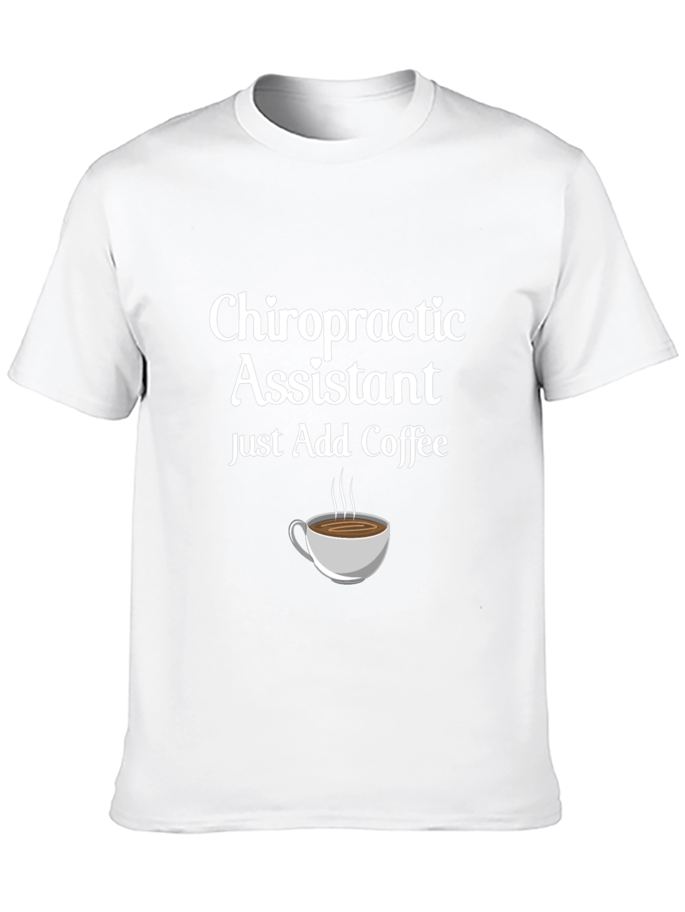 Black Chiropractic Assistant Coffee T-Shirt - Black Cotton Tee view 10