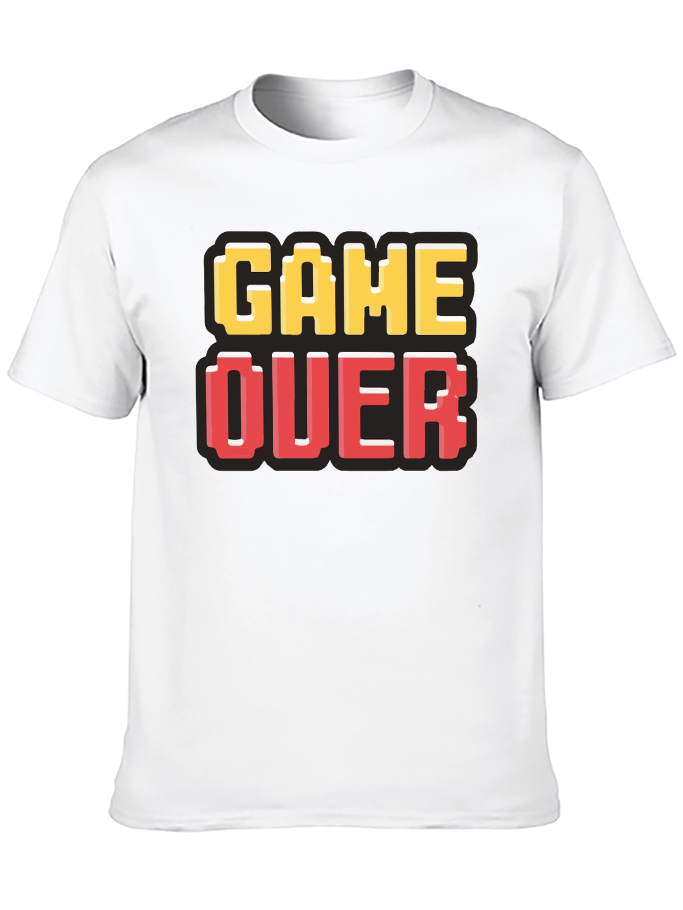Black Game Over Pixel Art T-Shirt - Gamer Style view 10