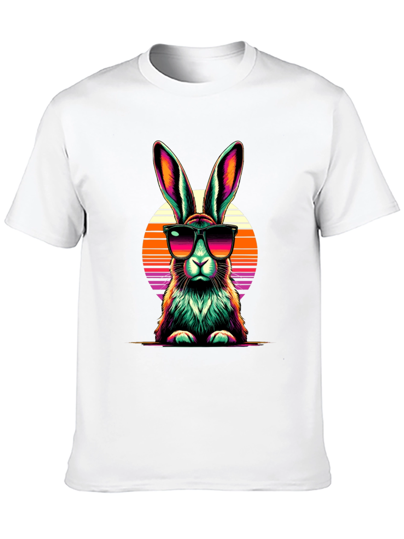 Black Retro Rabbit Graphic Tee view 10
