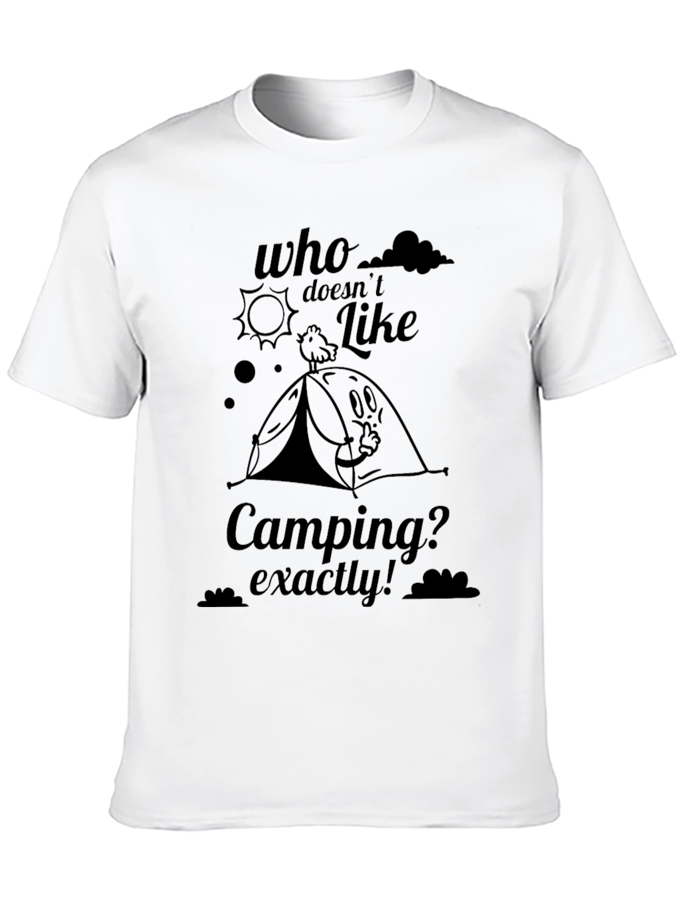 Black Camping Graphic Tee - Who Doesn't Like Camping? view 10