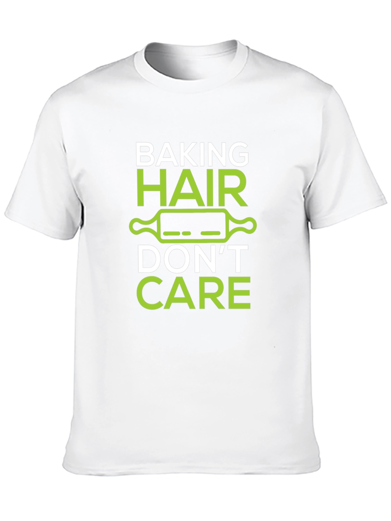 Black Baking Hair Don't Care T-Shirt - Funny Baker Tee view 10