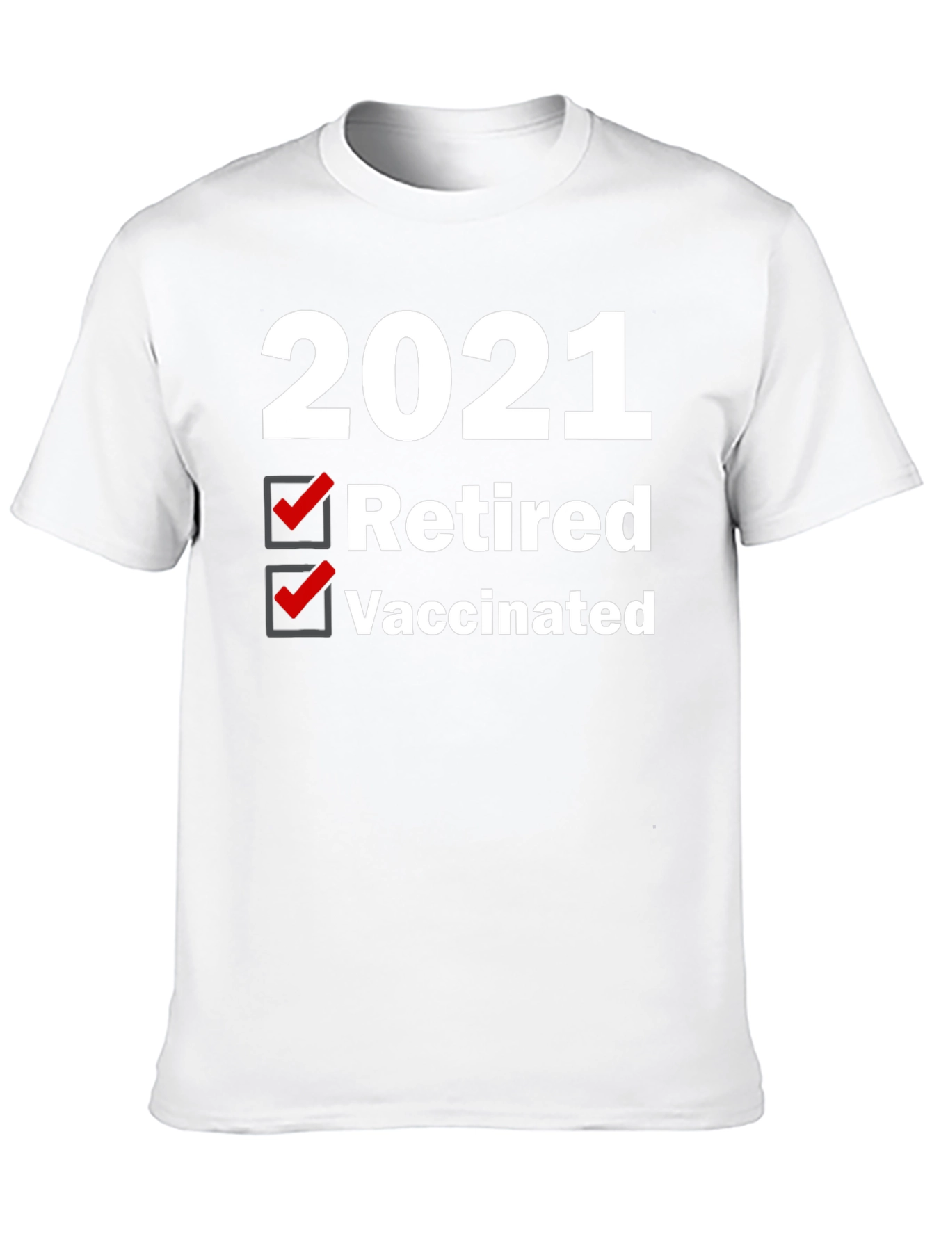 Black 2021 Retired & Vaccinated Graphic Tee view 10