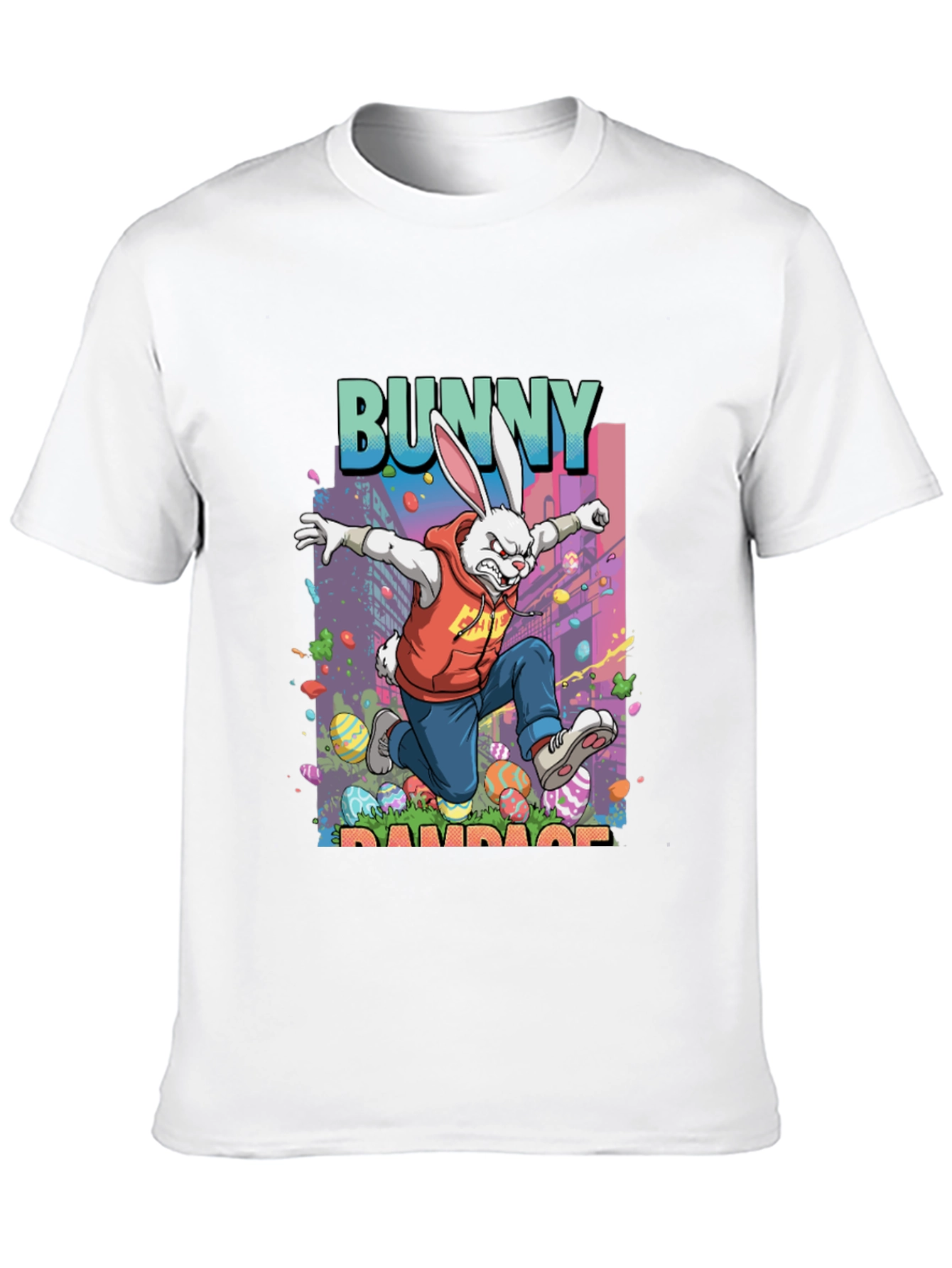 Black Bunny Rampage Graphic Tee - Easter Apparel view 10