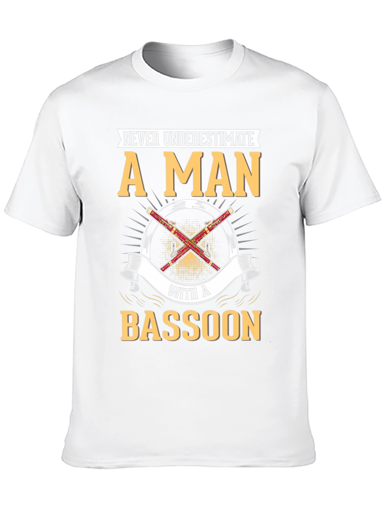 Black Bassoon Player T-Shirt - Never Underestimate A Man view 10