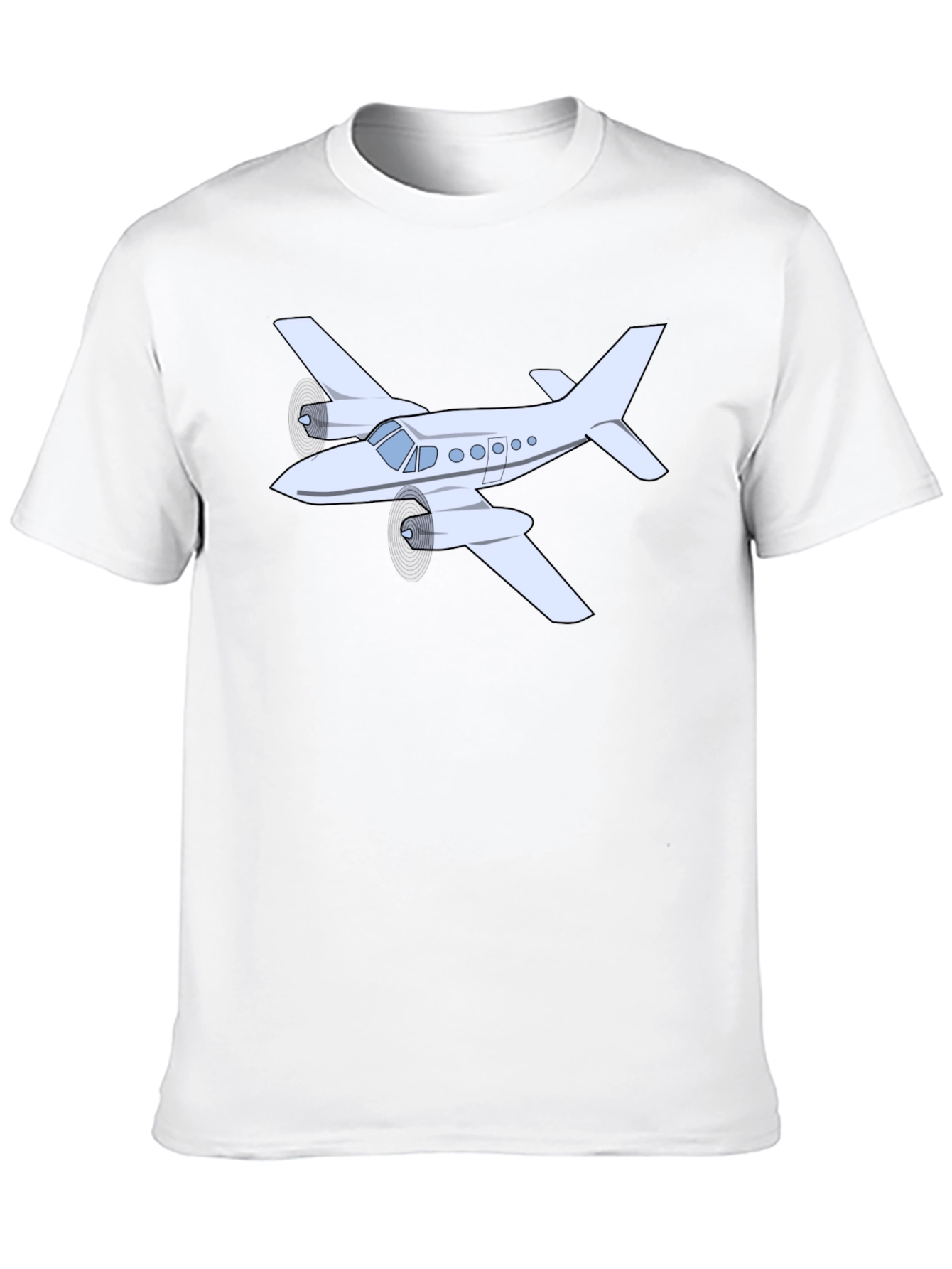 Black Airplane Graphic T-Shirt - Black Crew Neck Tee view 10