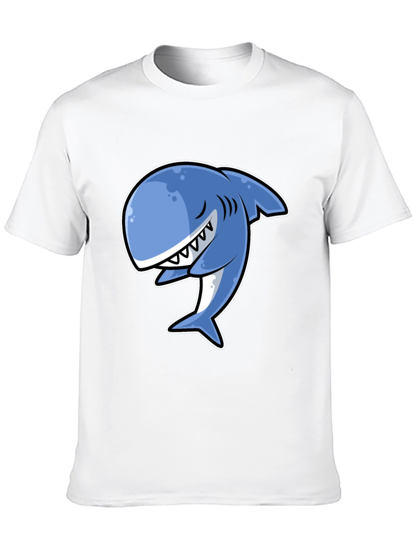 Black Cartoon Shark Graphic T-Shirt - Stylish Black Tee view 10