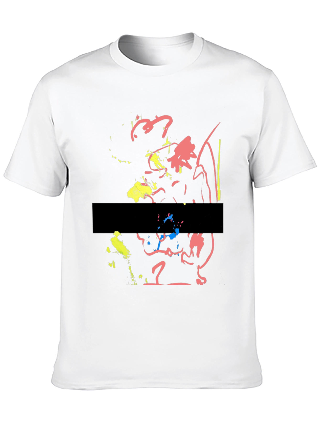Black Abstract Art Black T-Shirt view 10