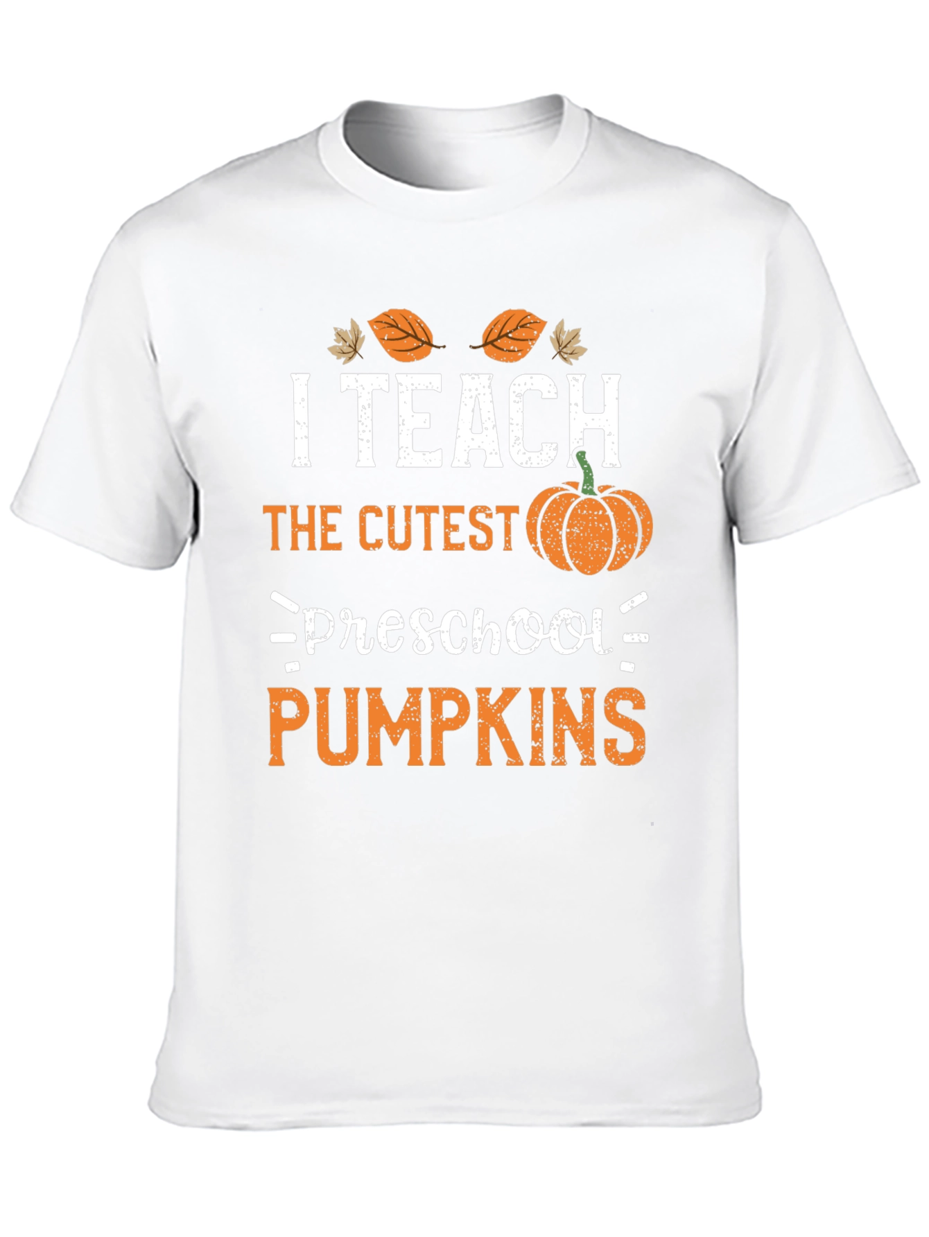 Black I Teach Preschool Pumpkins Teacher T-Shirt view 10