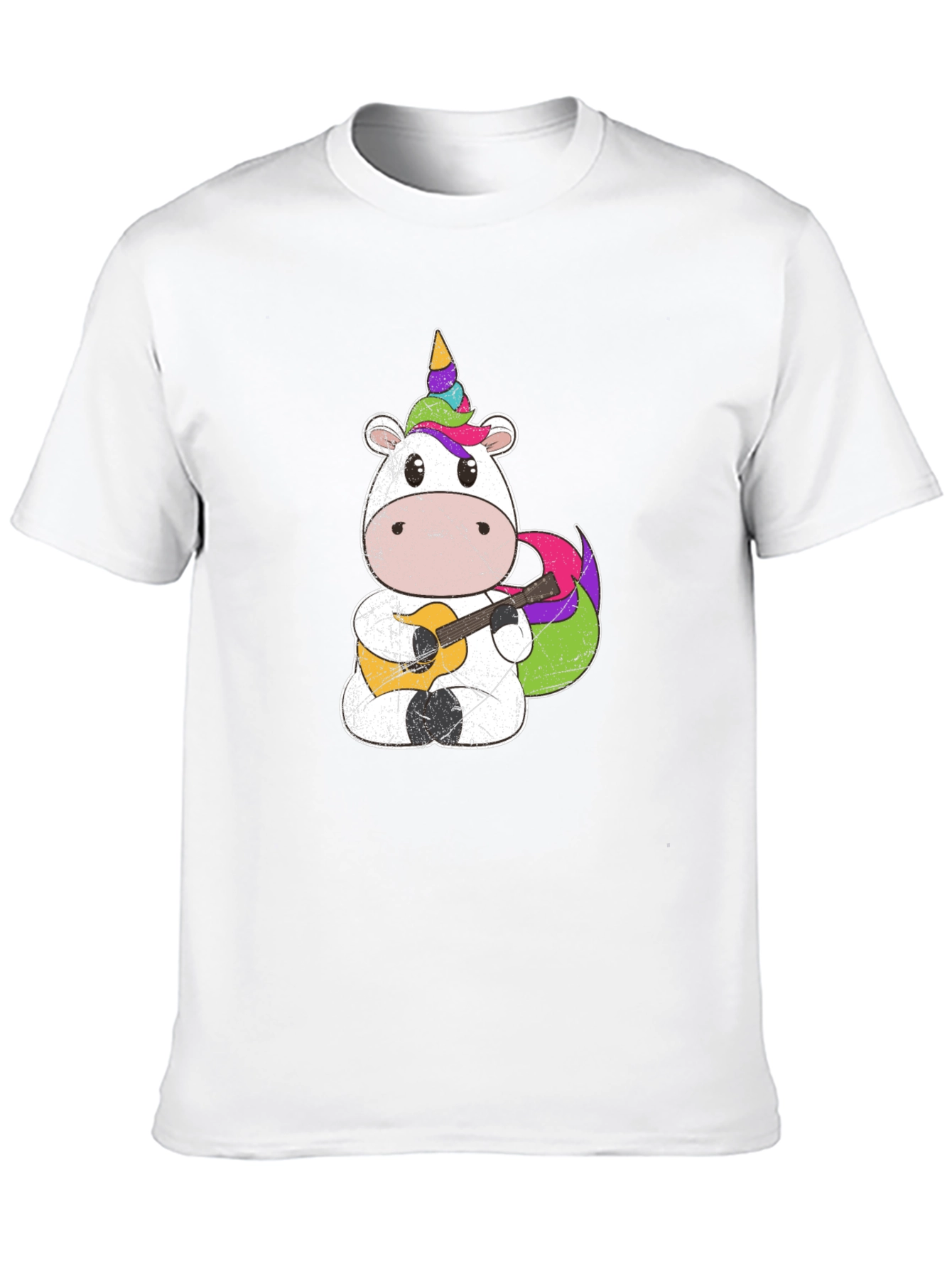Unicorn Guitarist Graphic Tee - Men's Black T-Shirt - 10