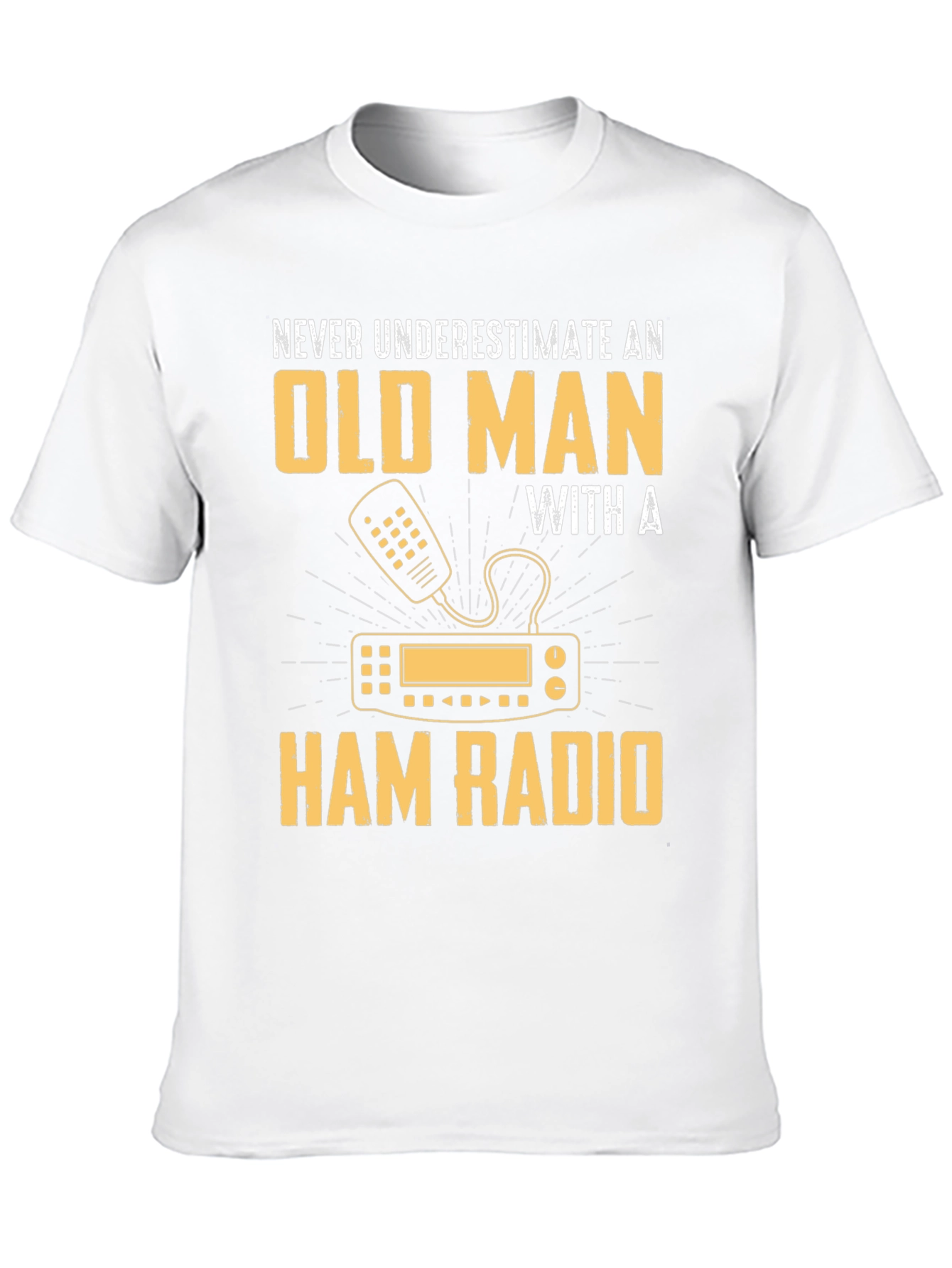 Black Ham Radio Old Man T-Shirt - Never Underestimate! view 10