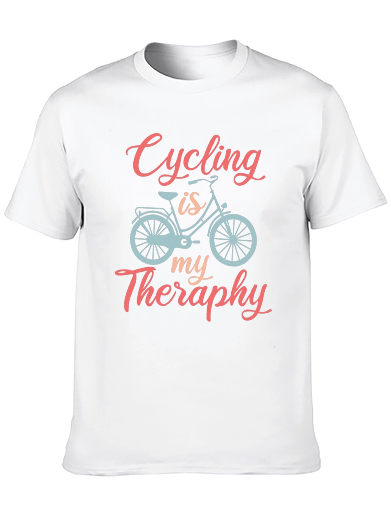 Black Cycling is my Therapy T-Shirt view 10