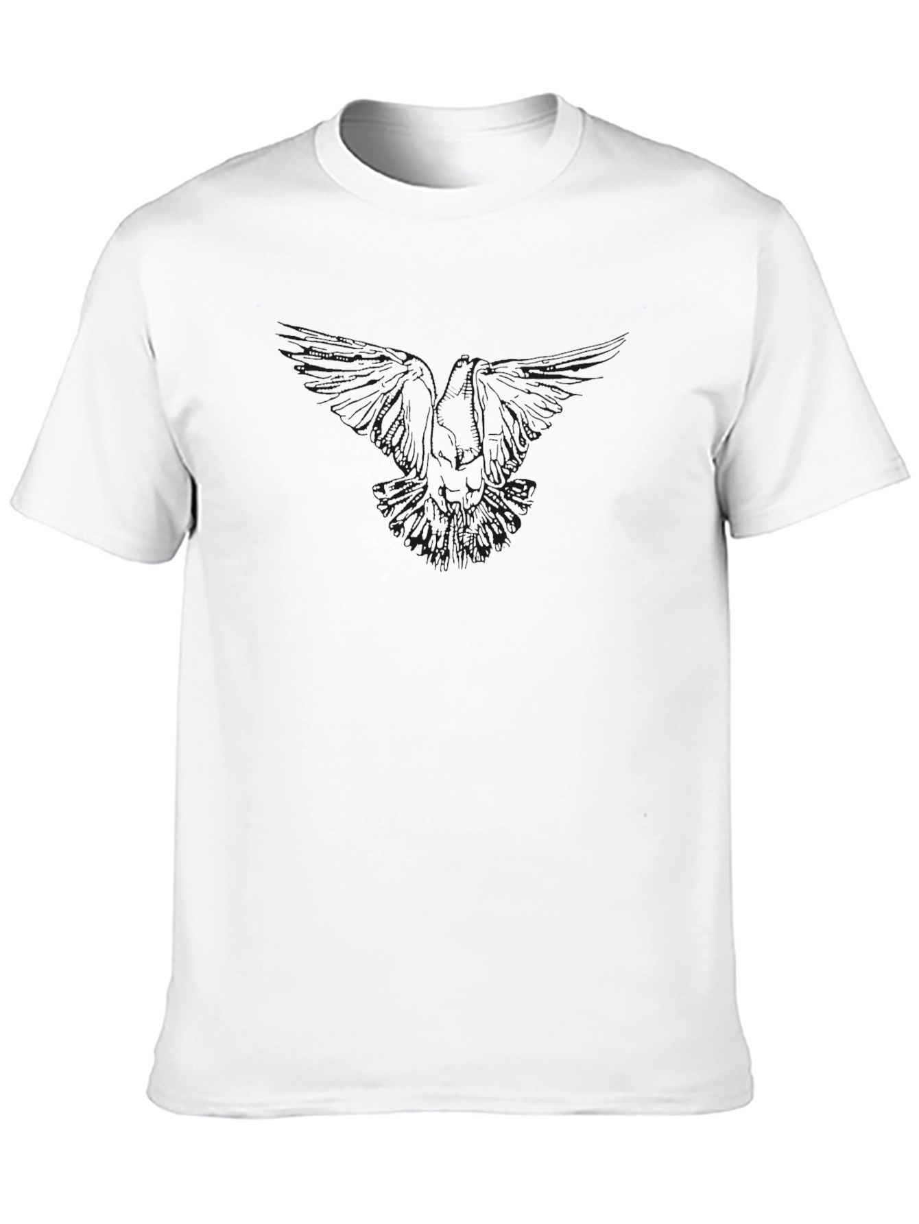 Black Men's Black Crew Neck T-Shirt view 10