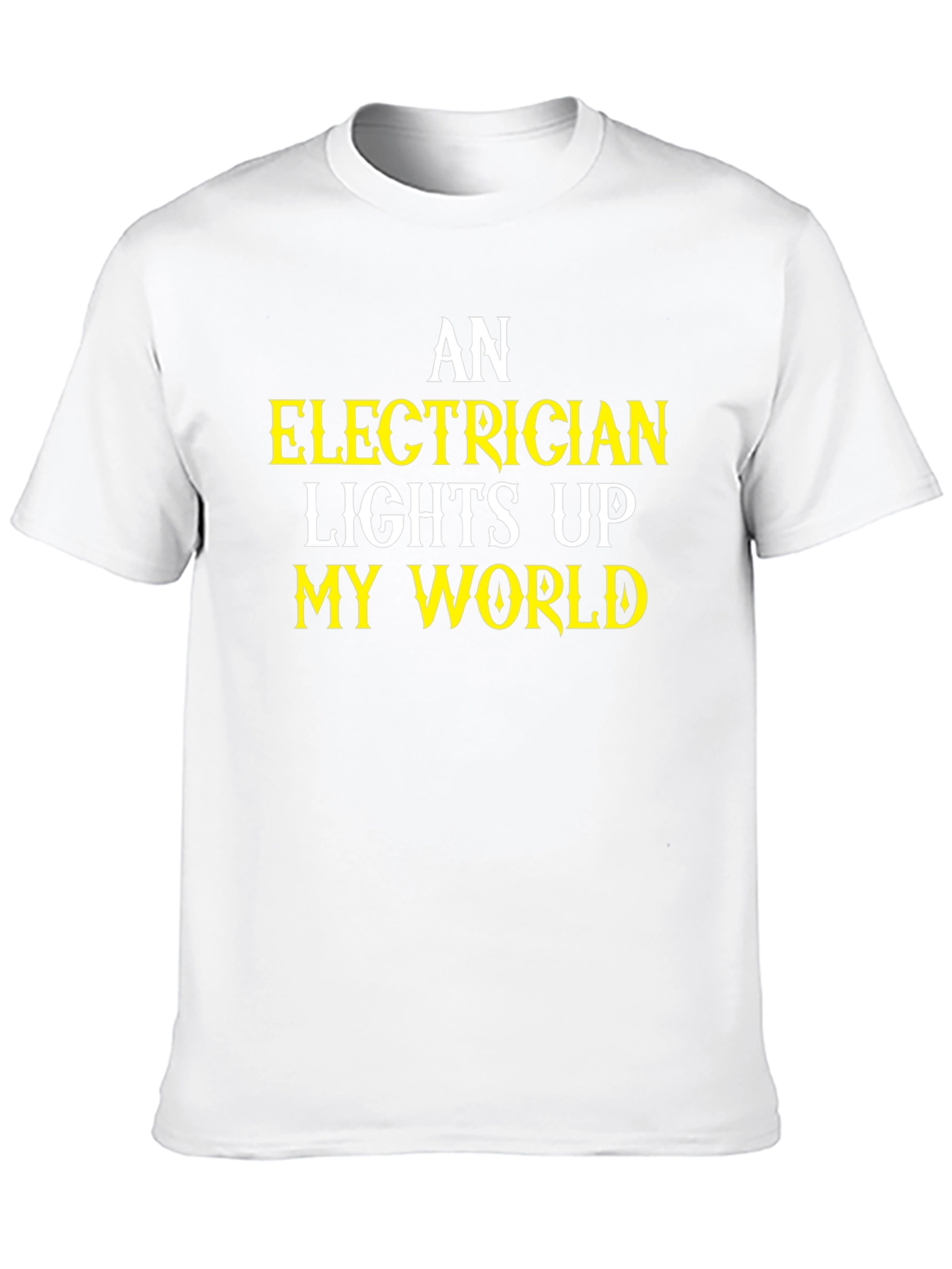 Black Electrician Lights Up My World T-Shirt view 10