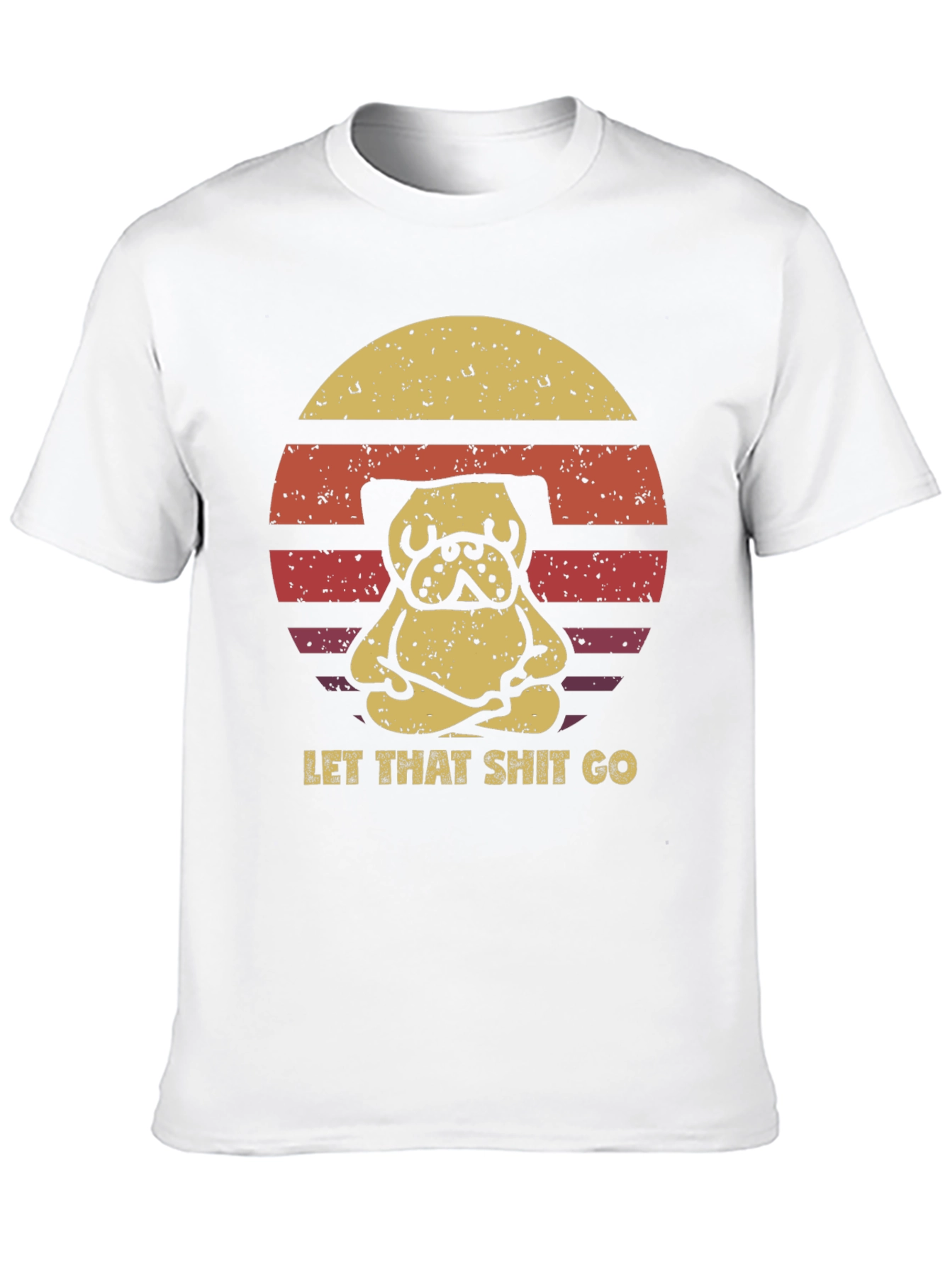 Black Zen Pug T-Shirt - Let That Shit Go view 10