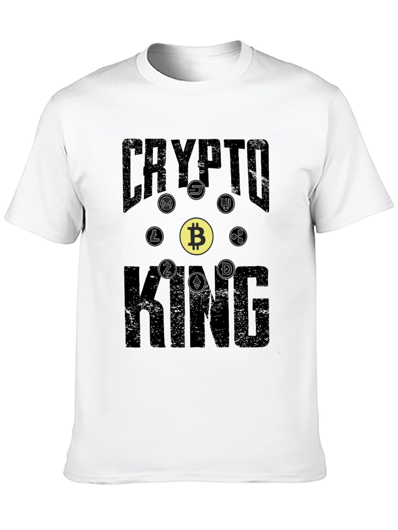 Black Crypto King Graphic Tee - Bitcoin & Altcoins view 10