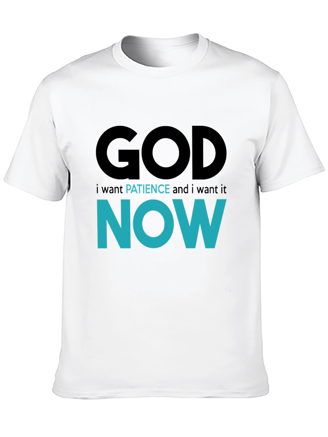 Black God Patience Now Graphic Tee - Soft Cotton T-Shirt view 10