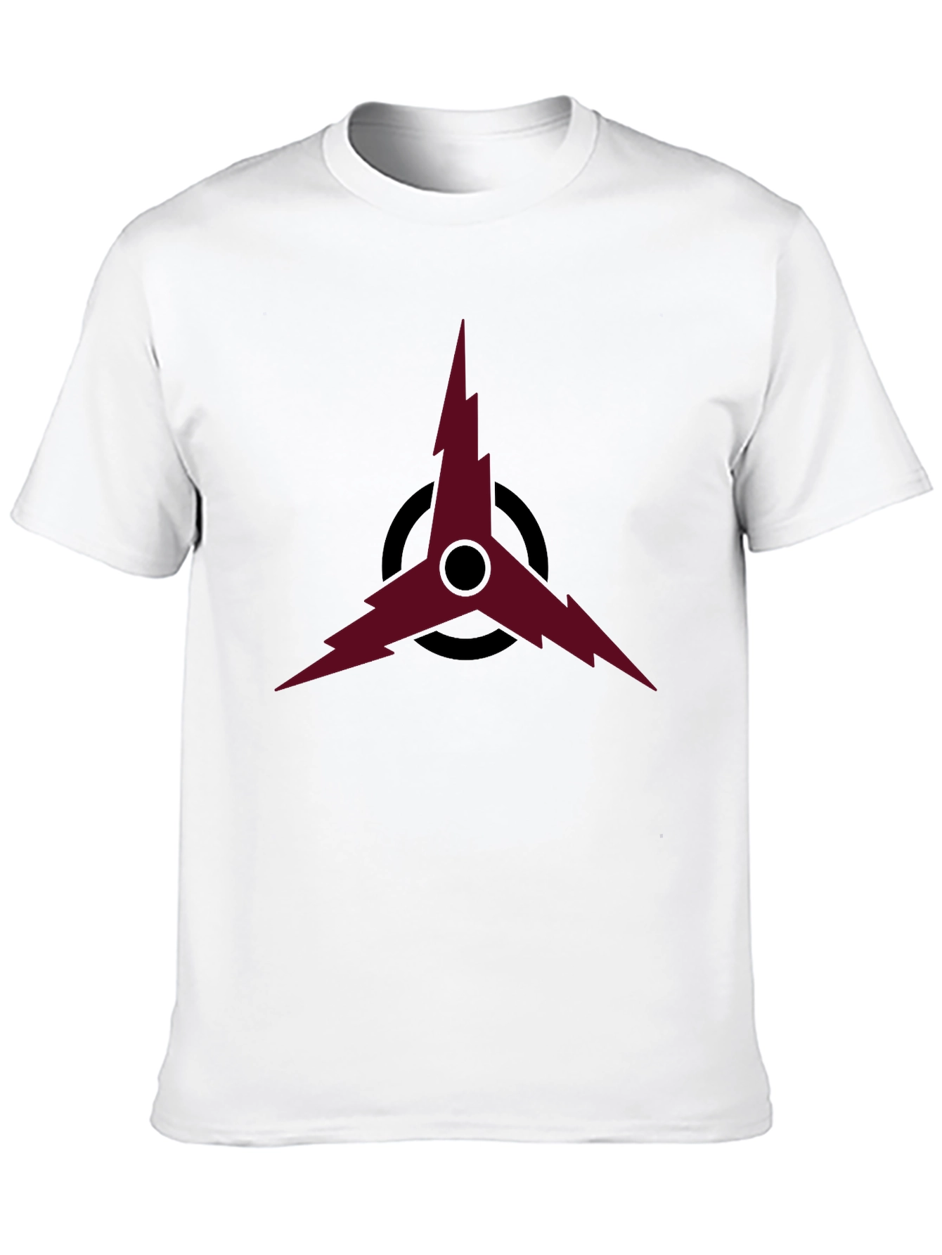 Black Black T-Shirt with Unique Red Symbol view 10