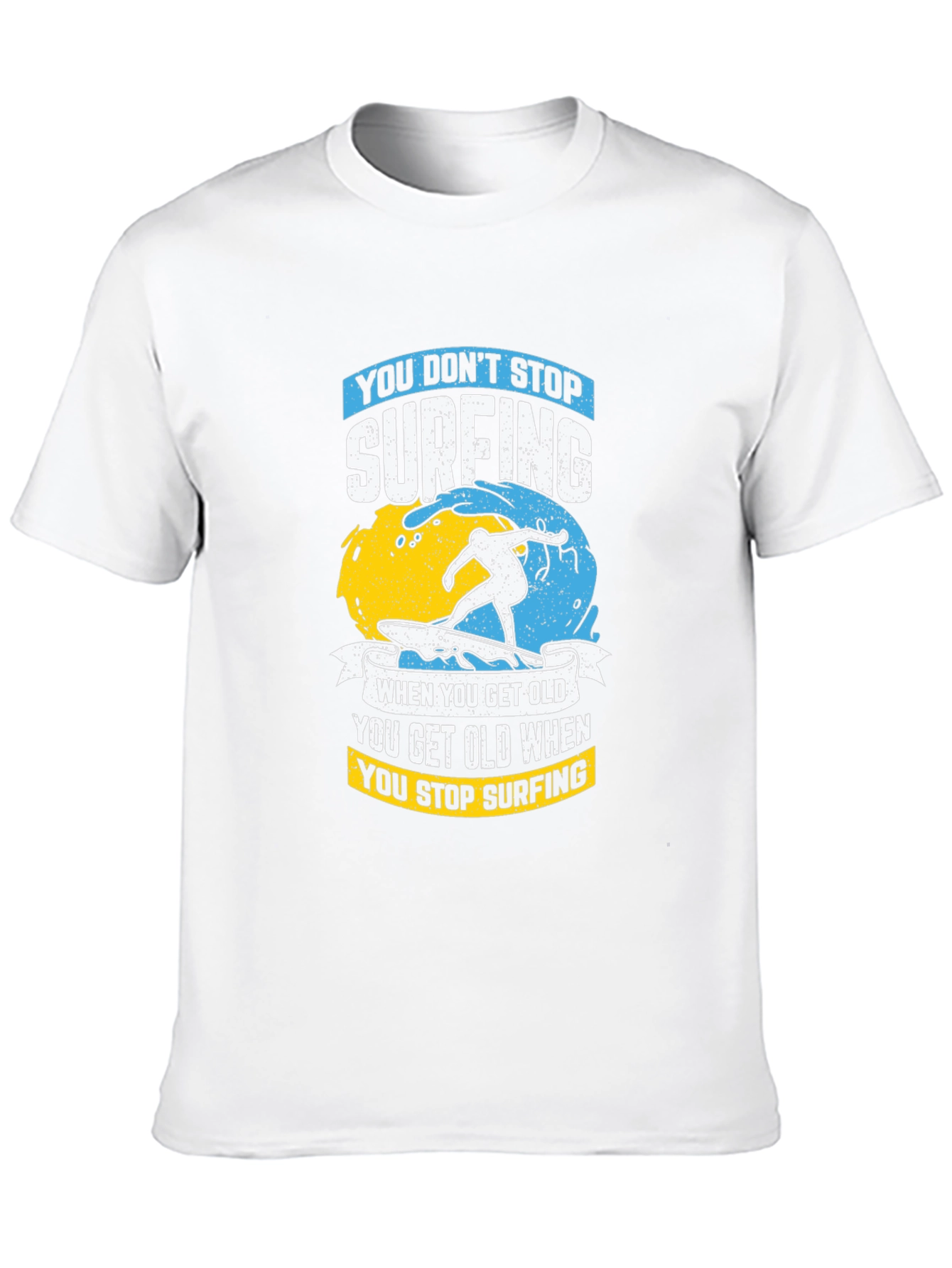 Black Surfing Graphic T-Shirt - Never Stop Surfing! view 10