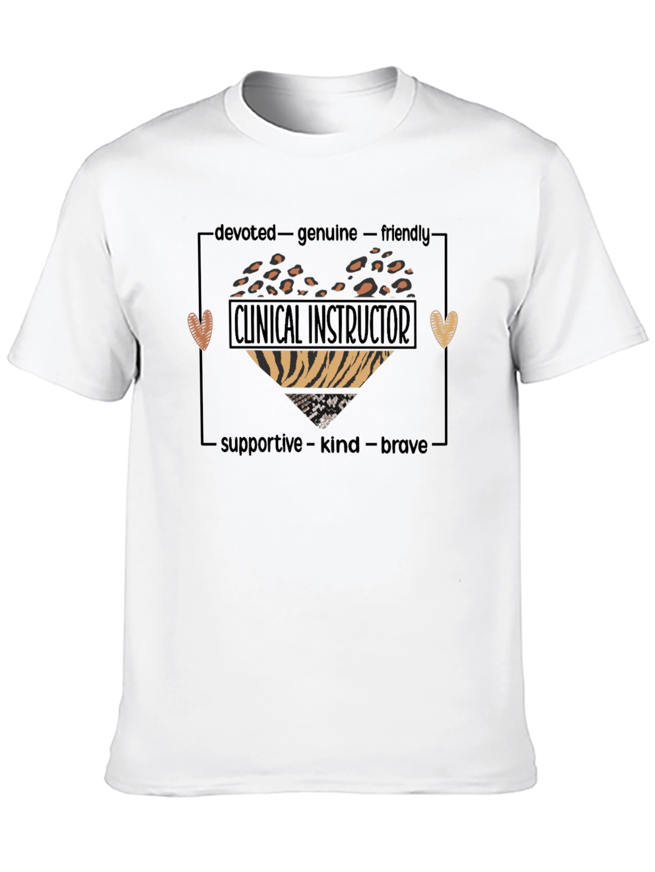 Black Clinical Instructor Heart Graphic T-Shirt view 10