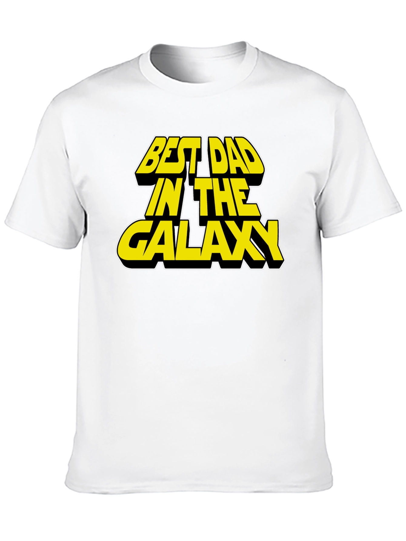 Black Best Dad in the Galaxy Black T-Shirt view 10