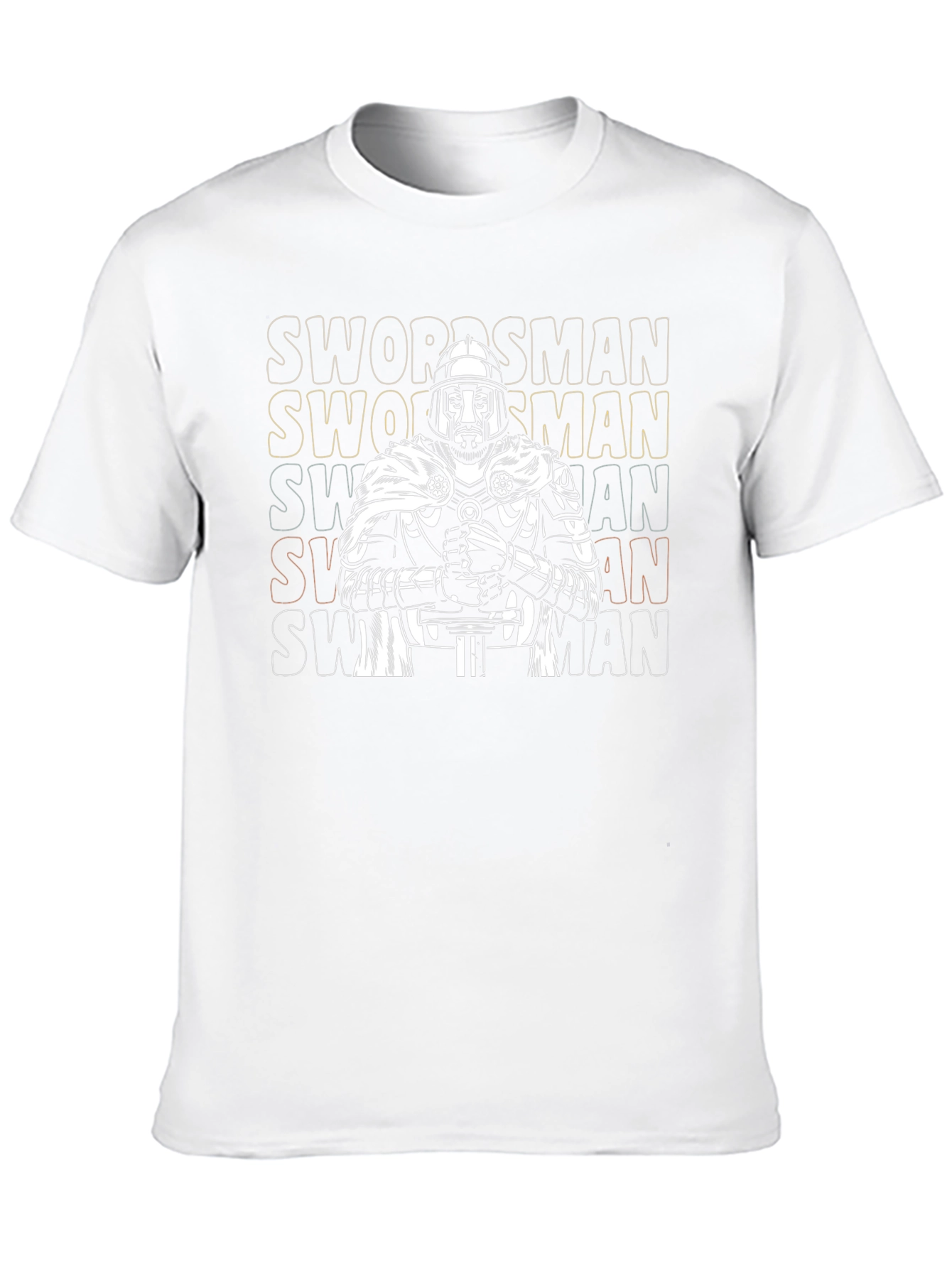 Black Swordsman Graphic Tee - Medieval Warrior Design view 10