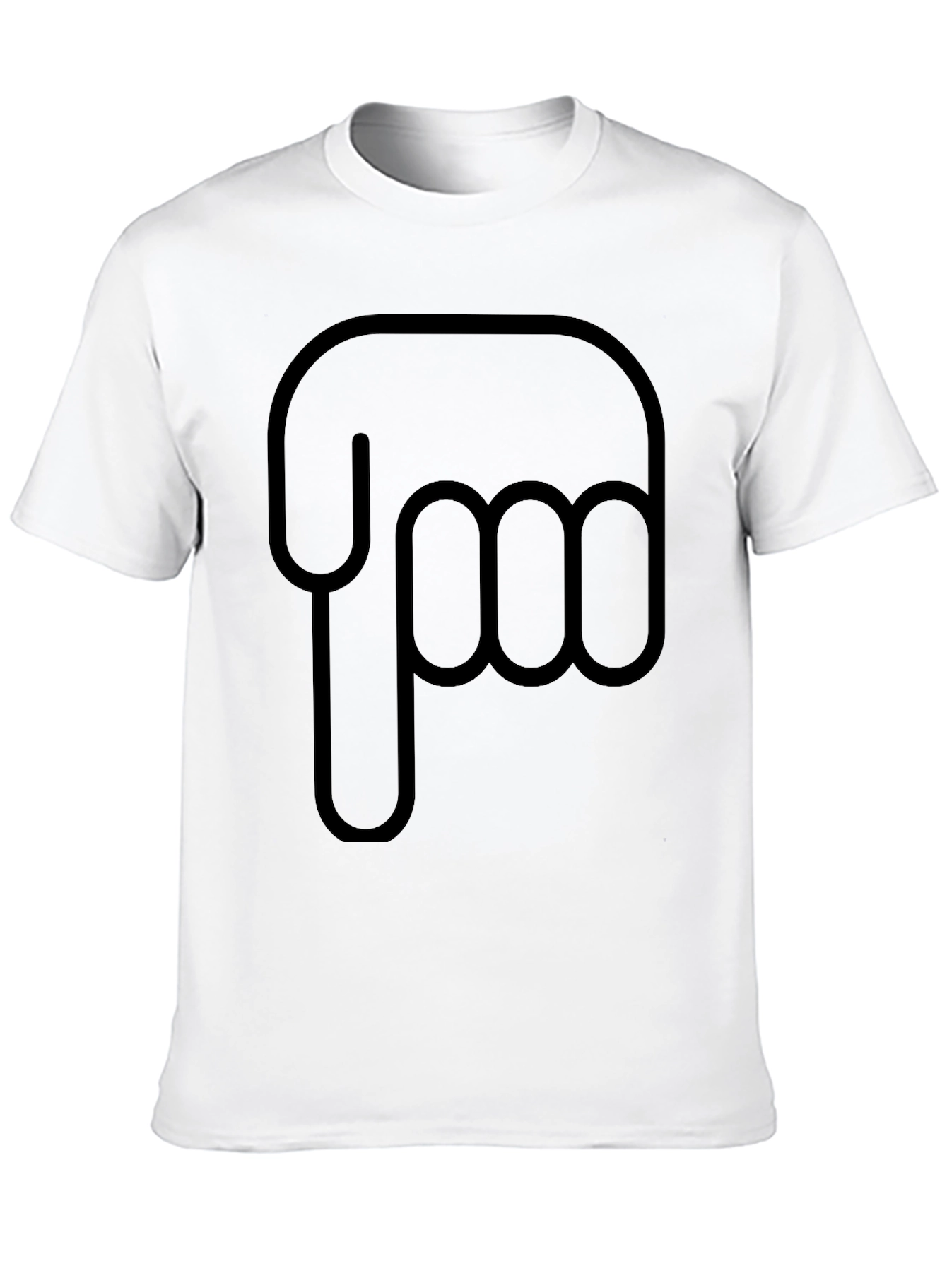 Black Pointing Finger Graphic Black T-Shirt view 10