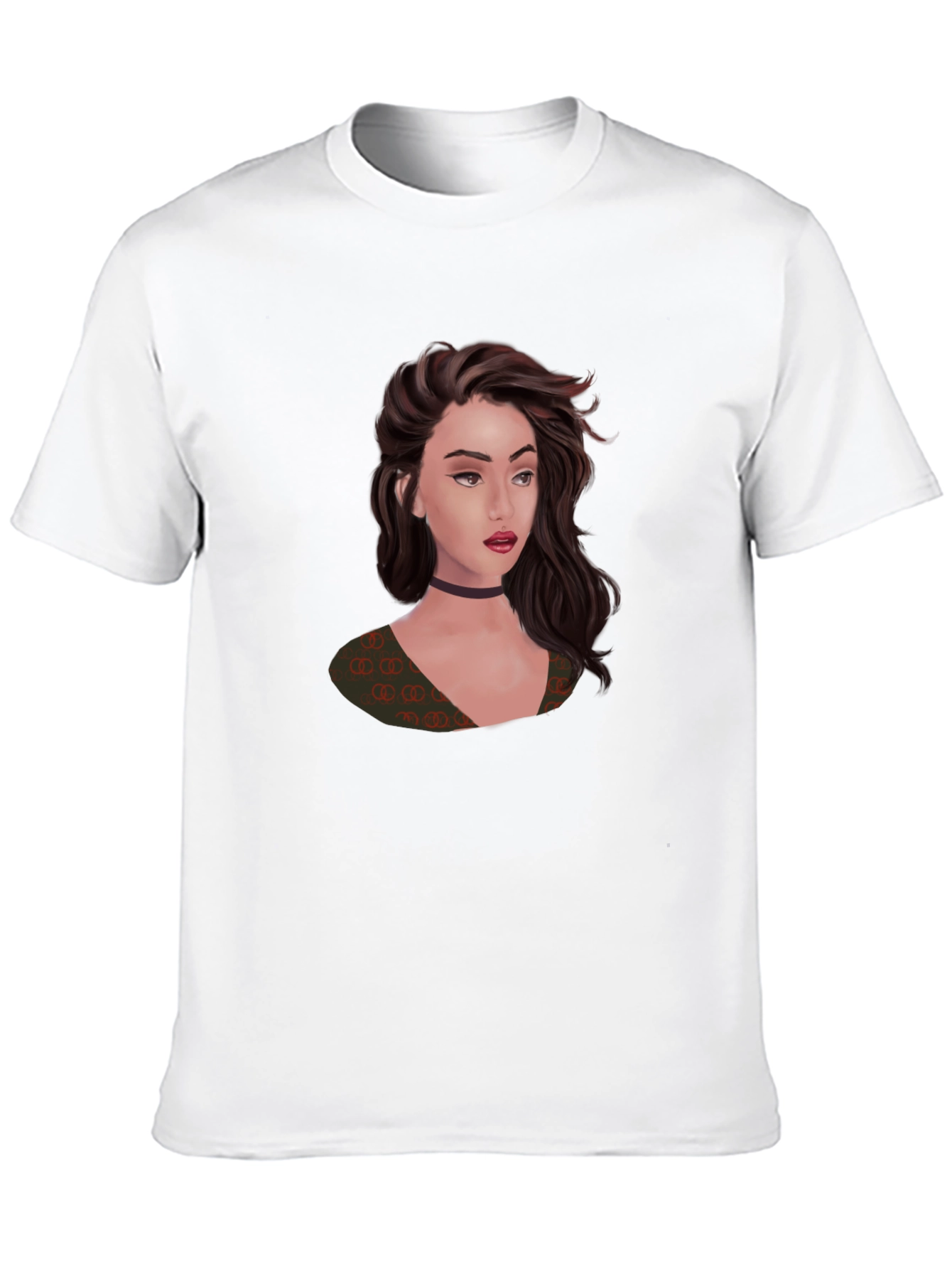 Black Stylish Black T-Shirt with Portrait Graphic view 10