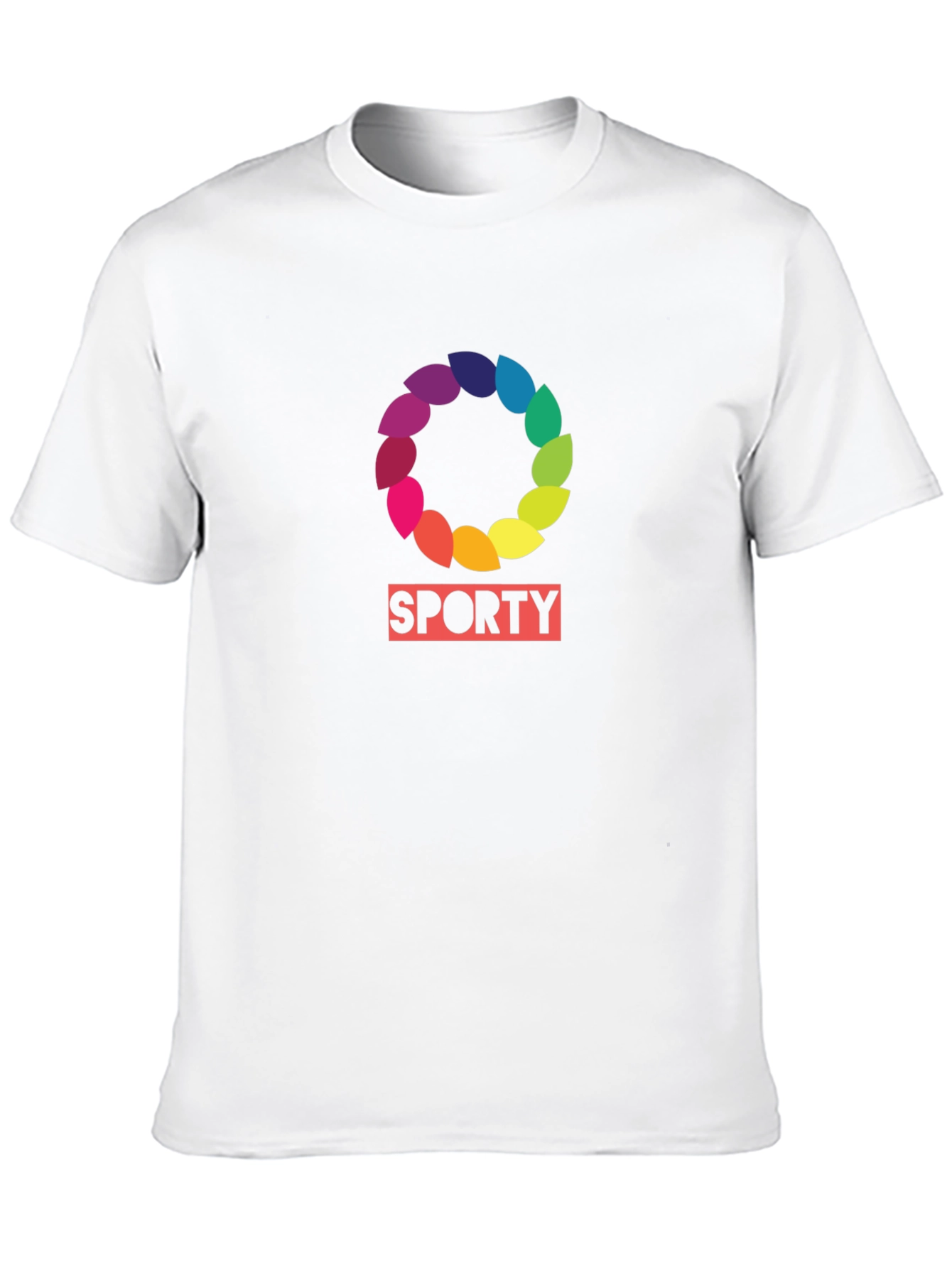 Black Sporty Rainbow Wreath T-Shirt view 10