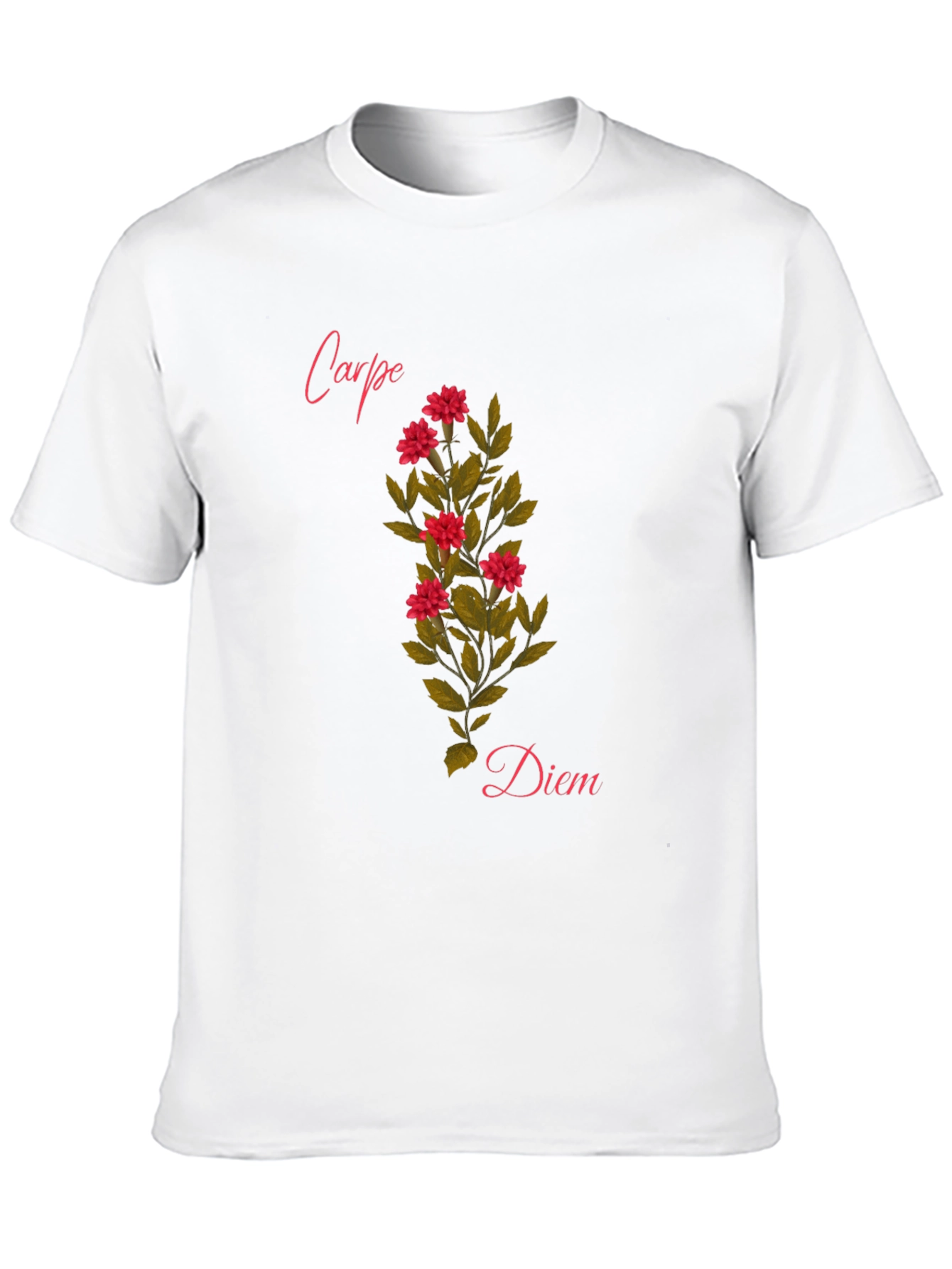 Black Carpe Diem Floral T-Shirt - Seize the Day! view 10