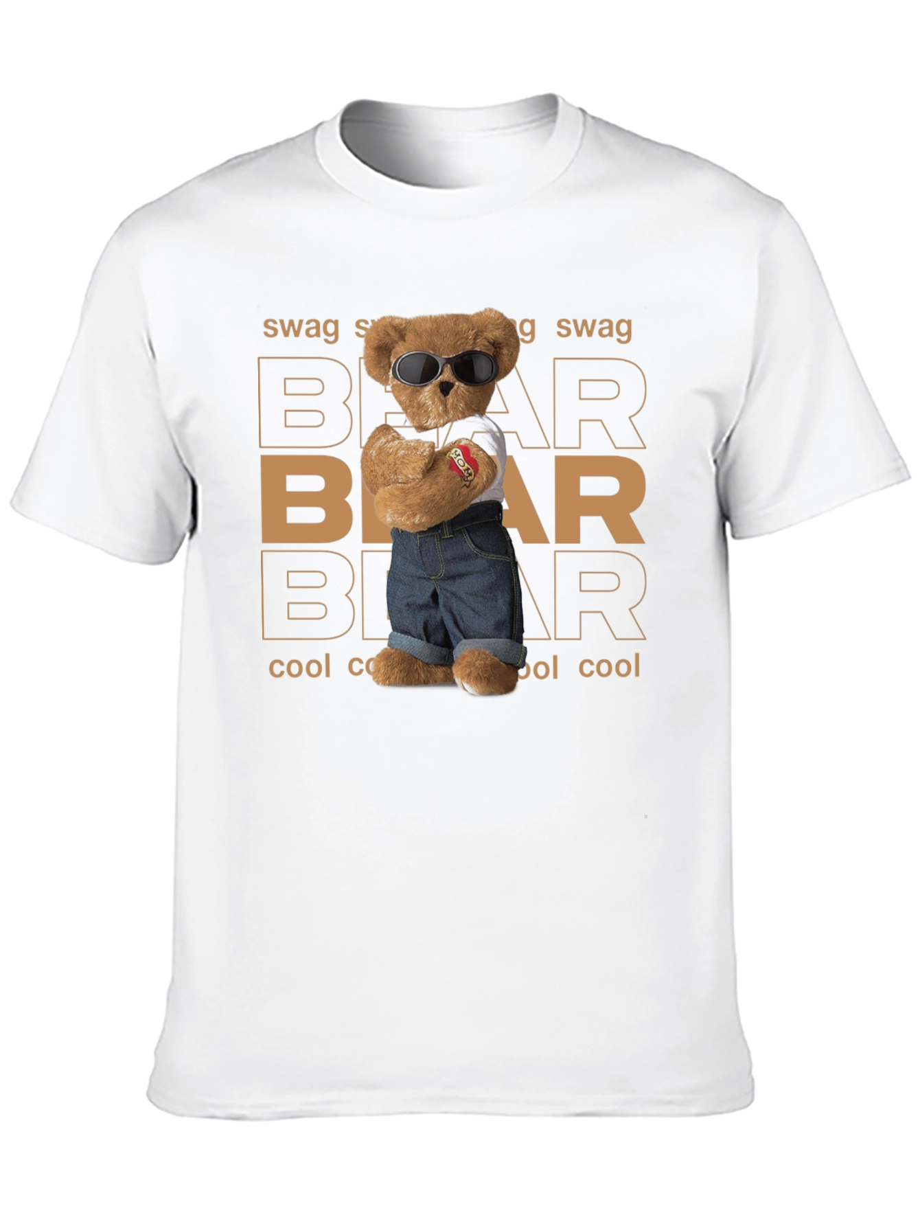Black Cool Bear Swag Graphic Tee view 10