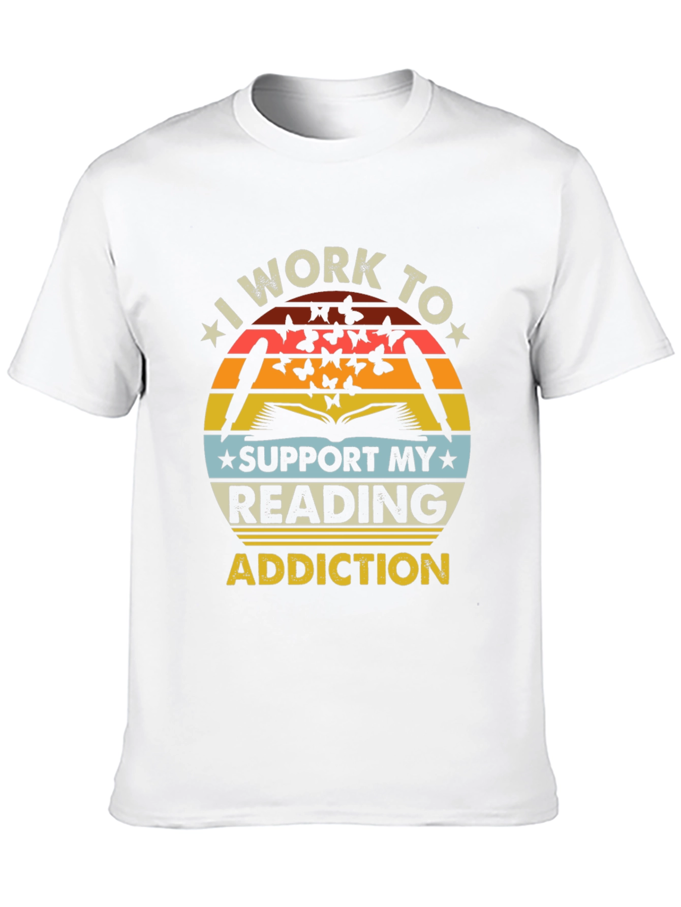 Black Reading Addiction T-Shirt - Book Lover Tee view 10