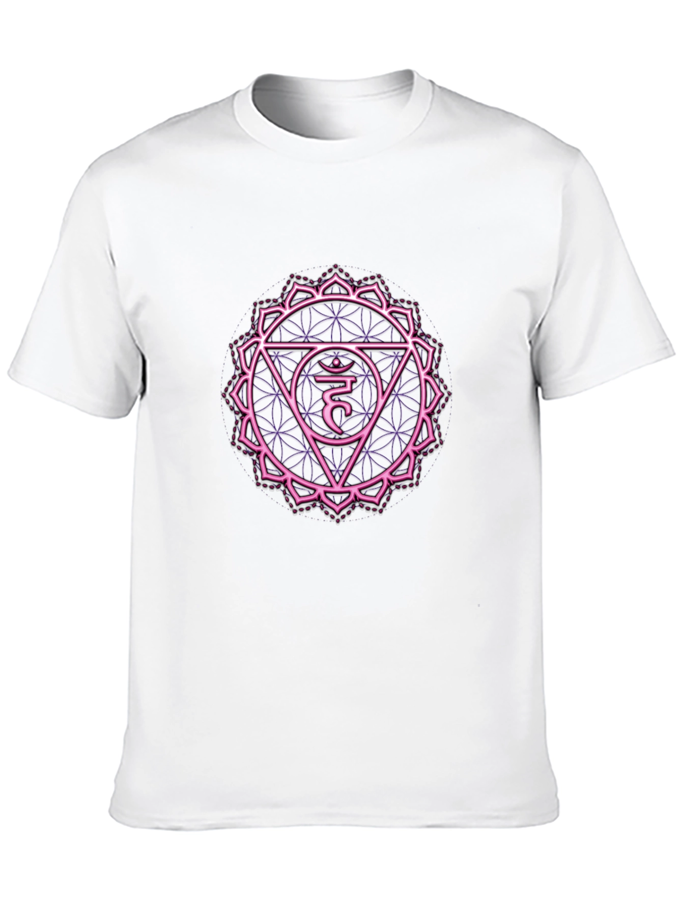 Black T-Shirt with Heart Chakra Design - 10