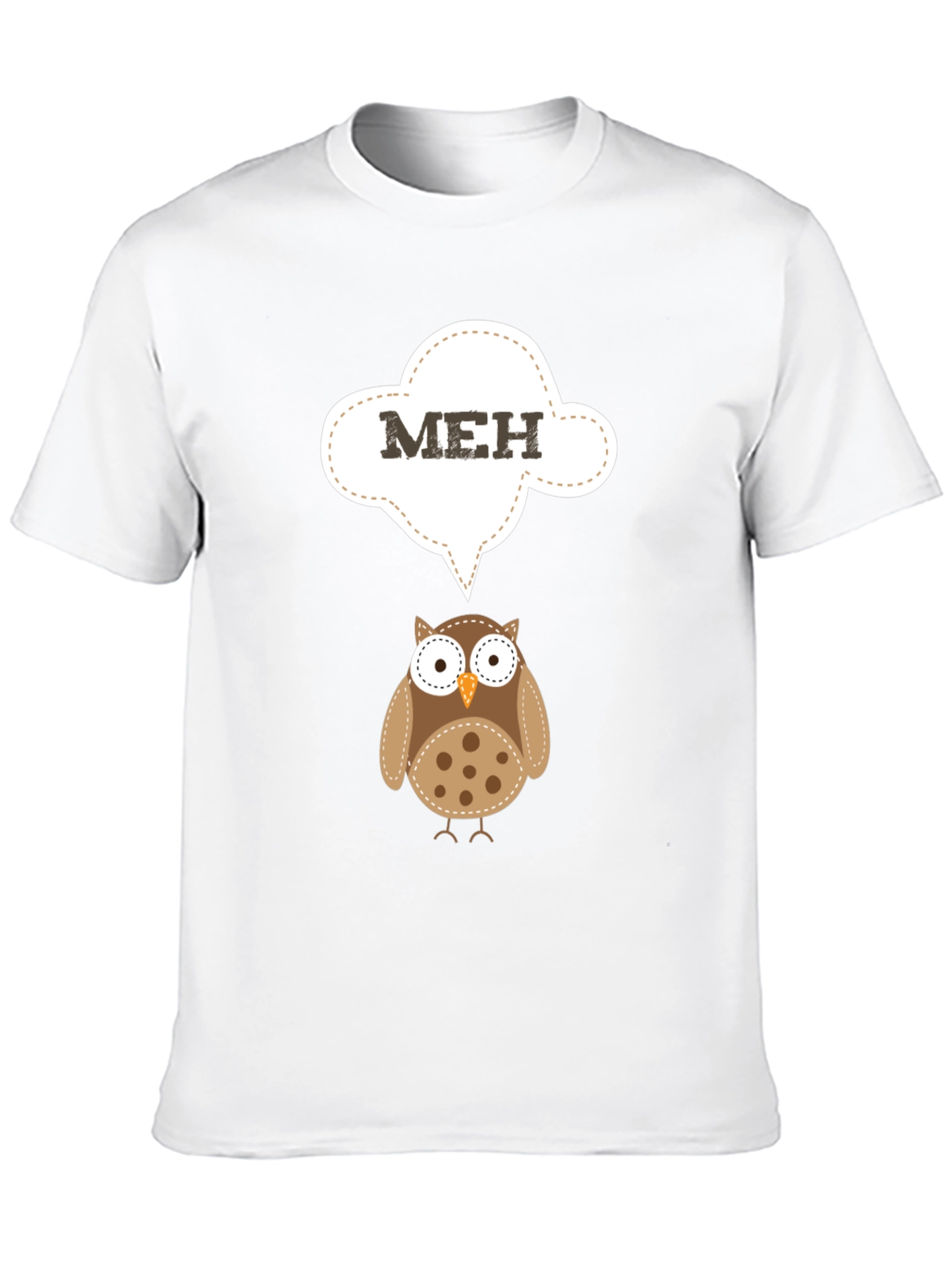 Black Meh Owl T-Shirt - Funny Cartoon Graphic Tee view 10