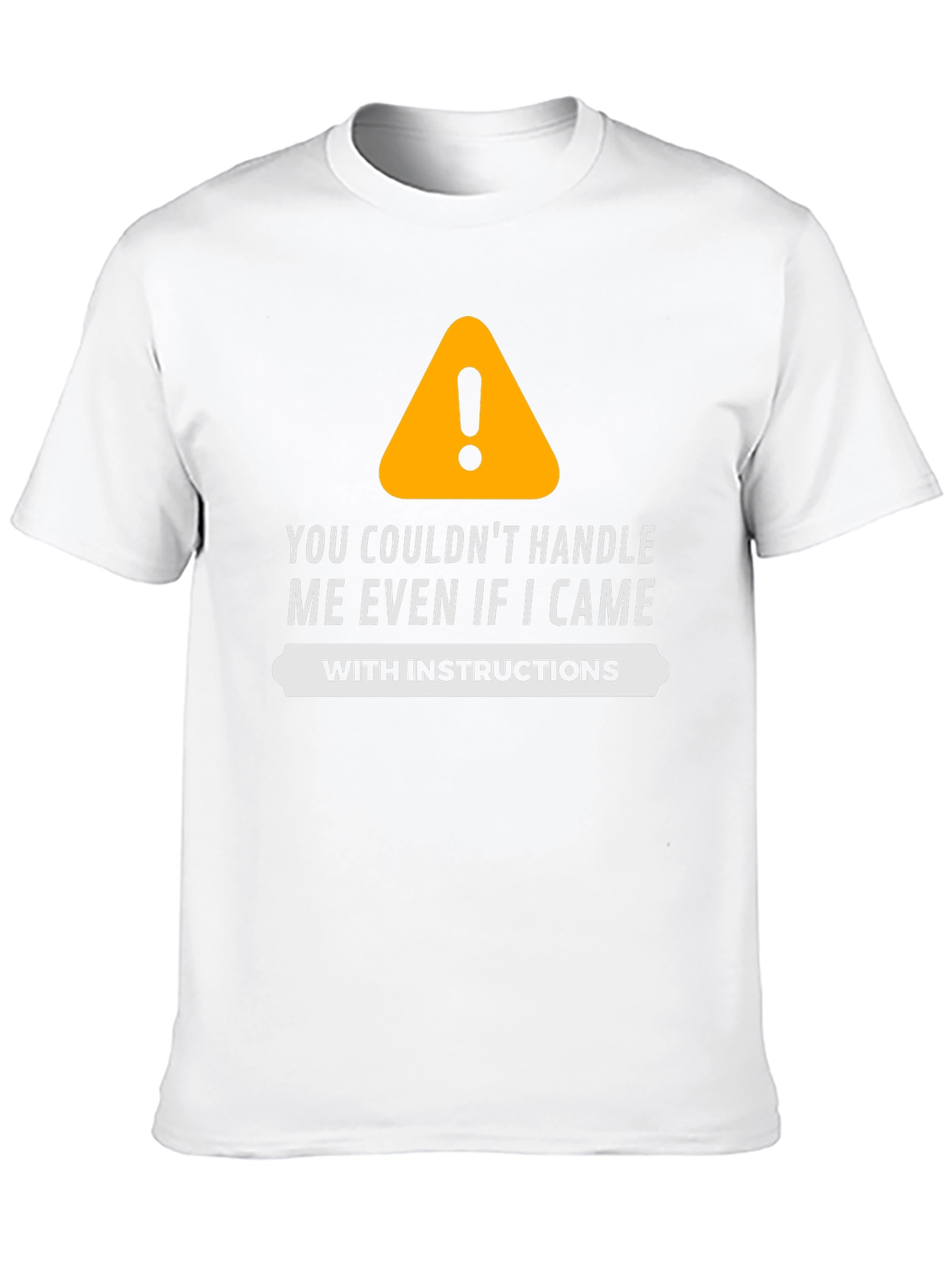Black Funny Warning Sign Graphic T-Shirt view 10