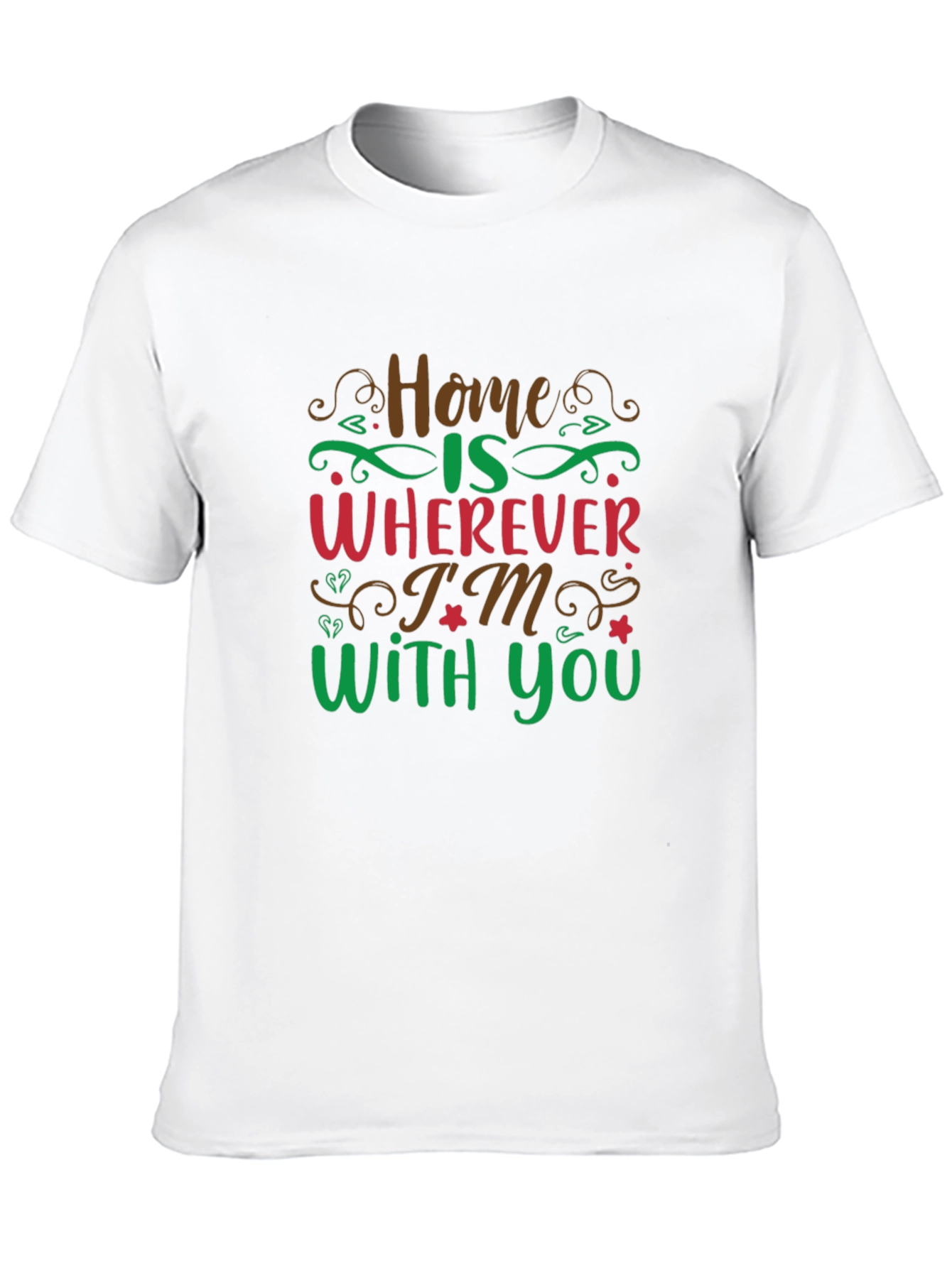 Black Home Is Wherever I'm With You Graphic Tee view 10