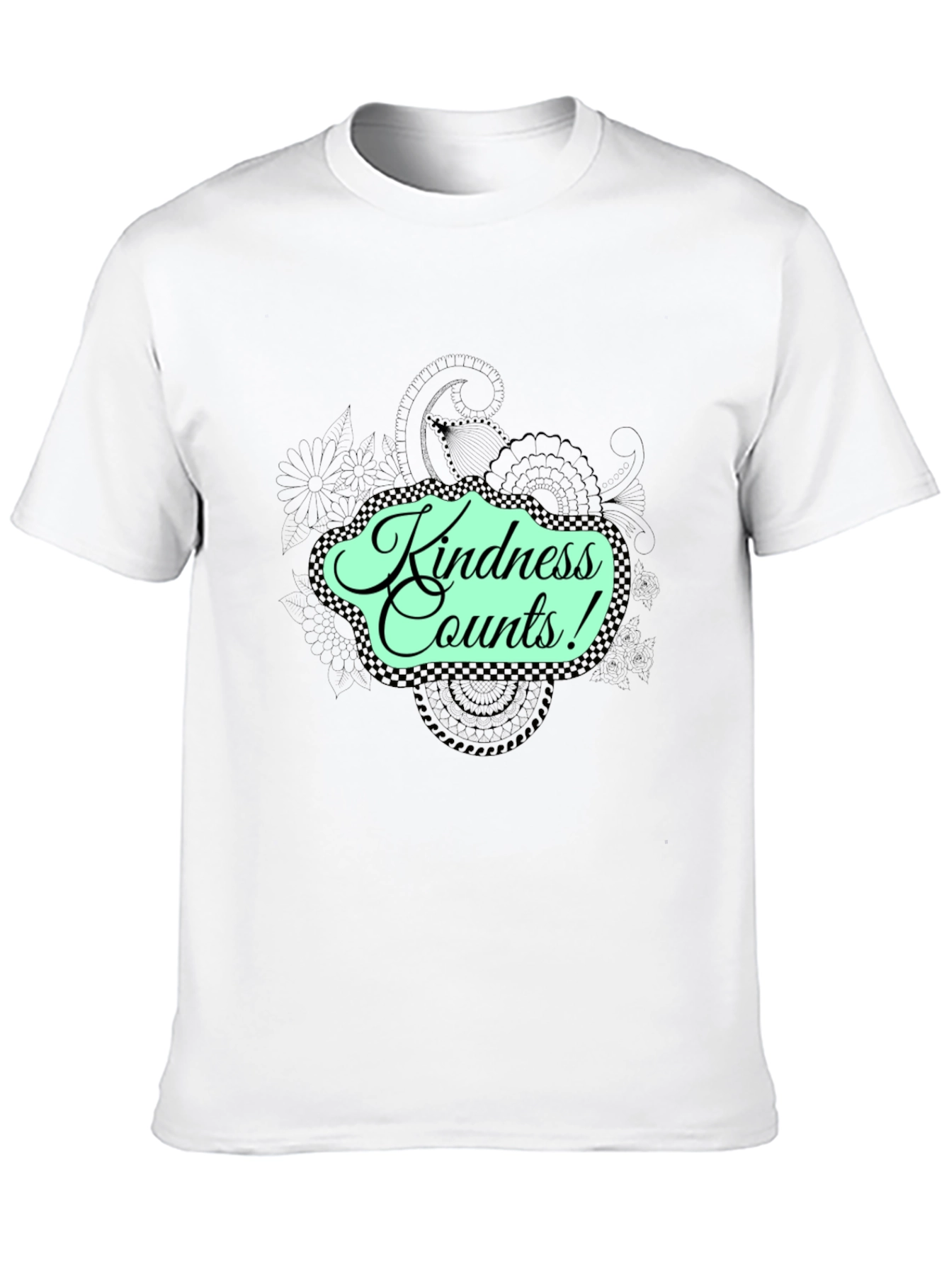 Black Kindness Counts Black Graphic Tee view 10