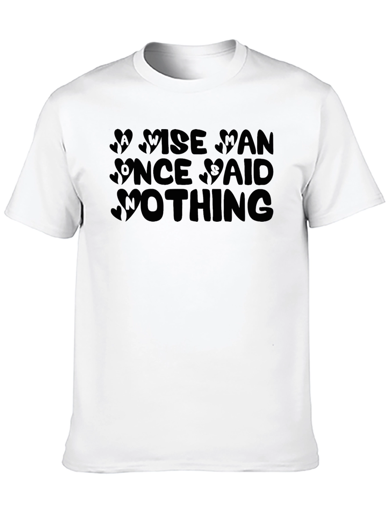 Black Wise Man Said Nothing Graphic Tee - Unisex Cotton Shirt view 10