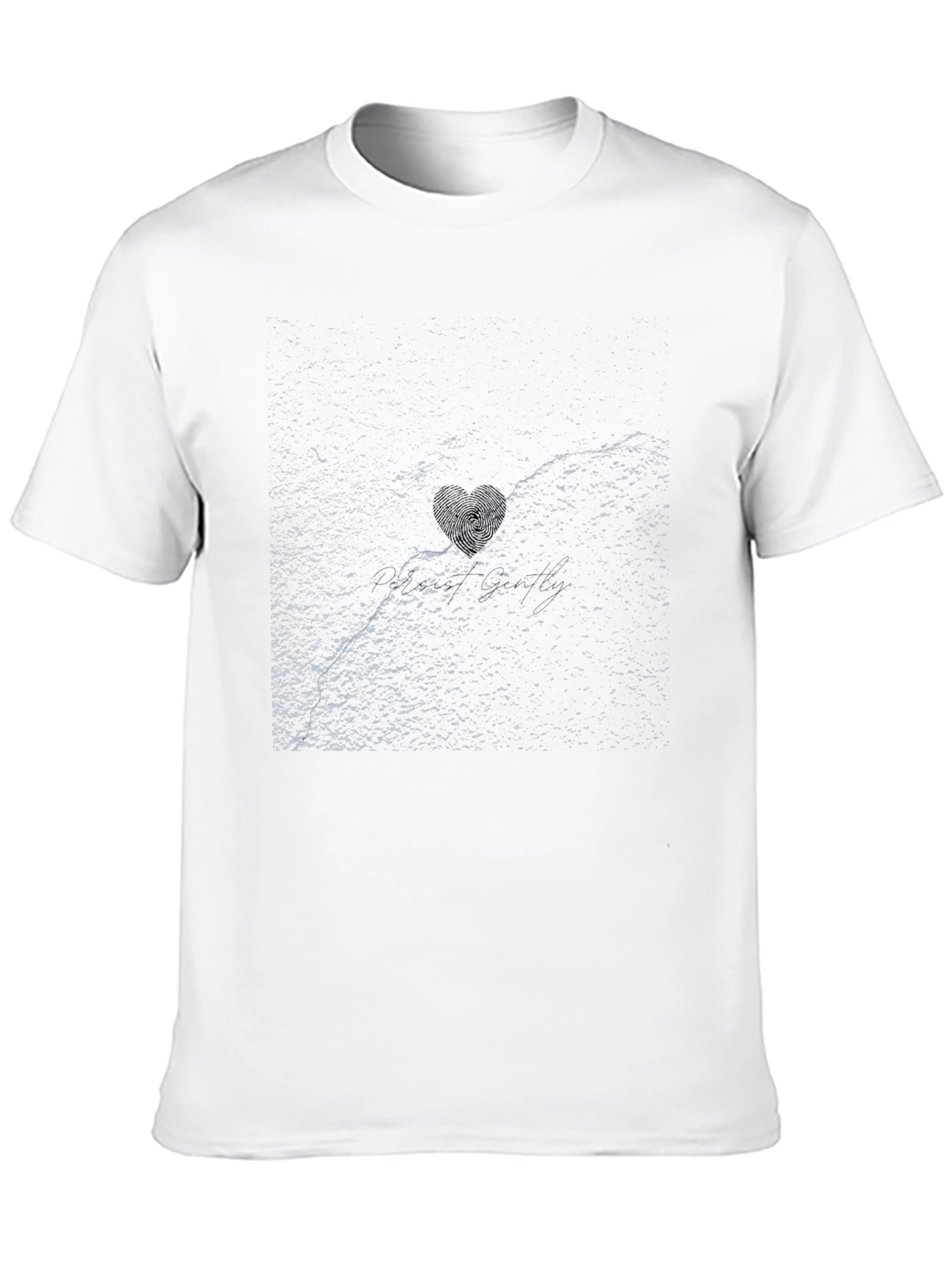 Black Abstract Texture Black T-Shirt view 10