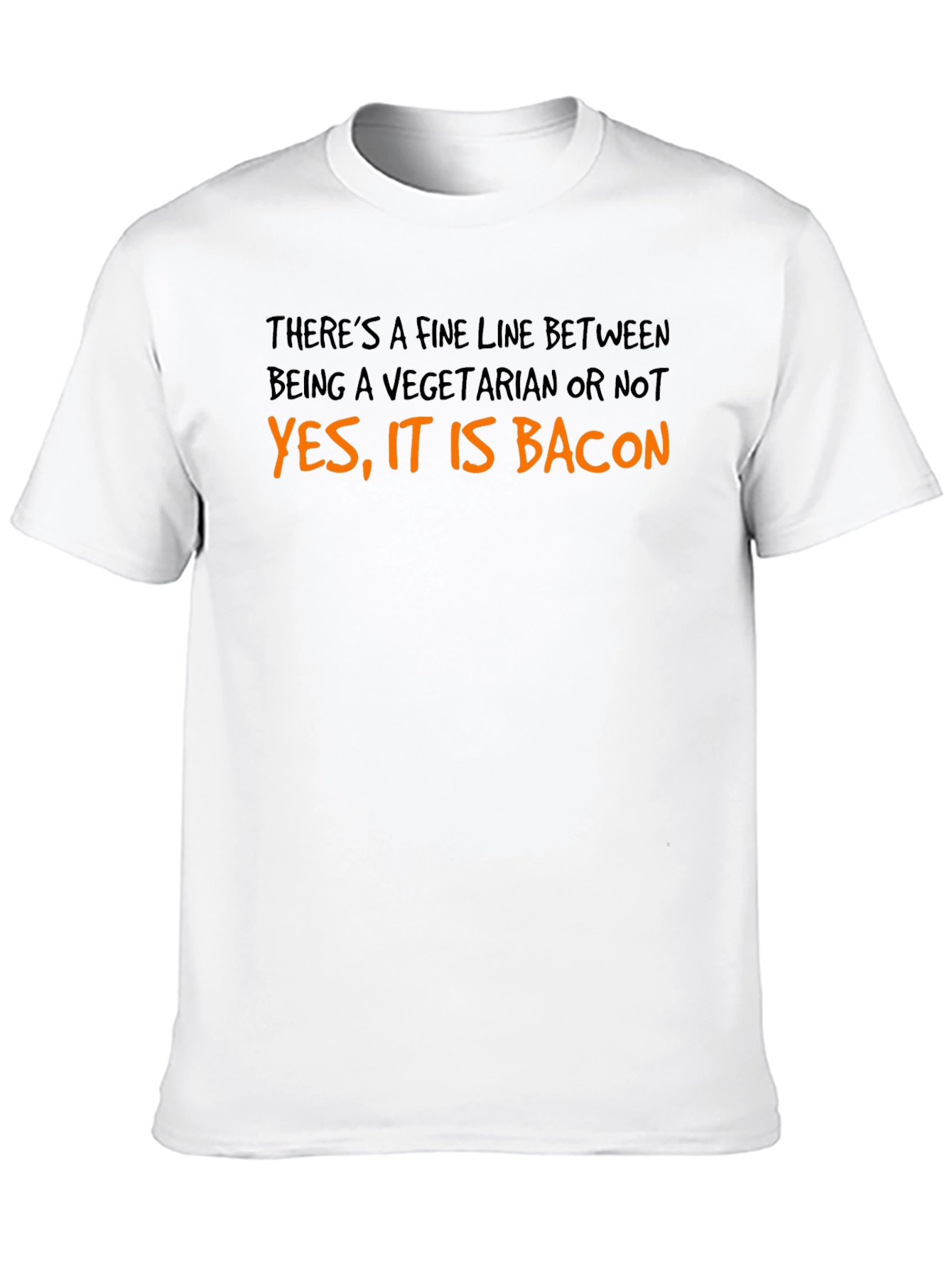 Black Funny "Yes, It Is Bacon" Graphic Tee view 10