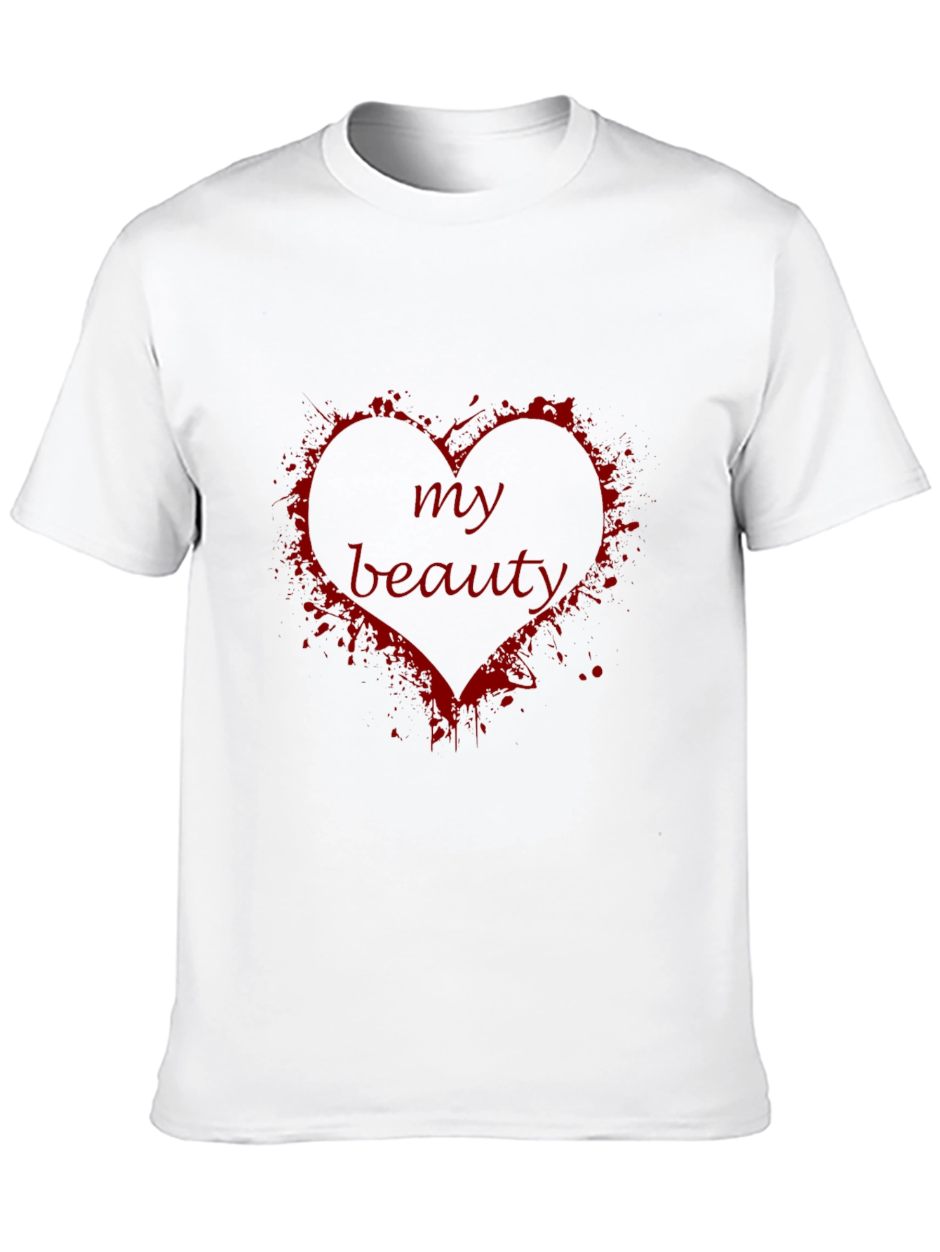 Black My Beauty Heart Graphic T-Shirt - Soft Black Tee view 10