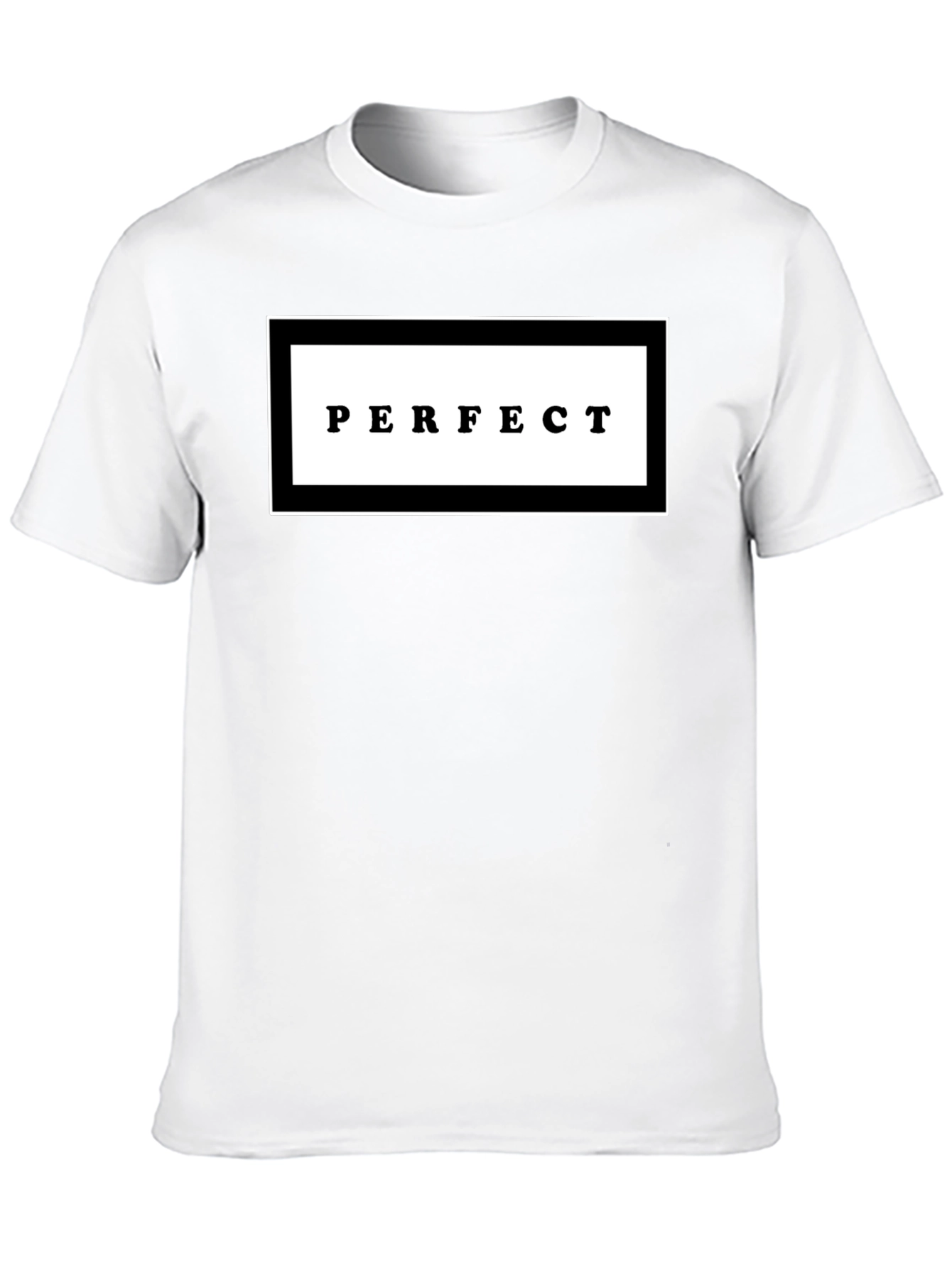 Black Perfect Graphic Print Black Crew Neck T-Shirt view 10